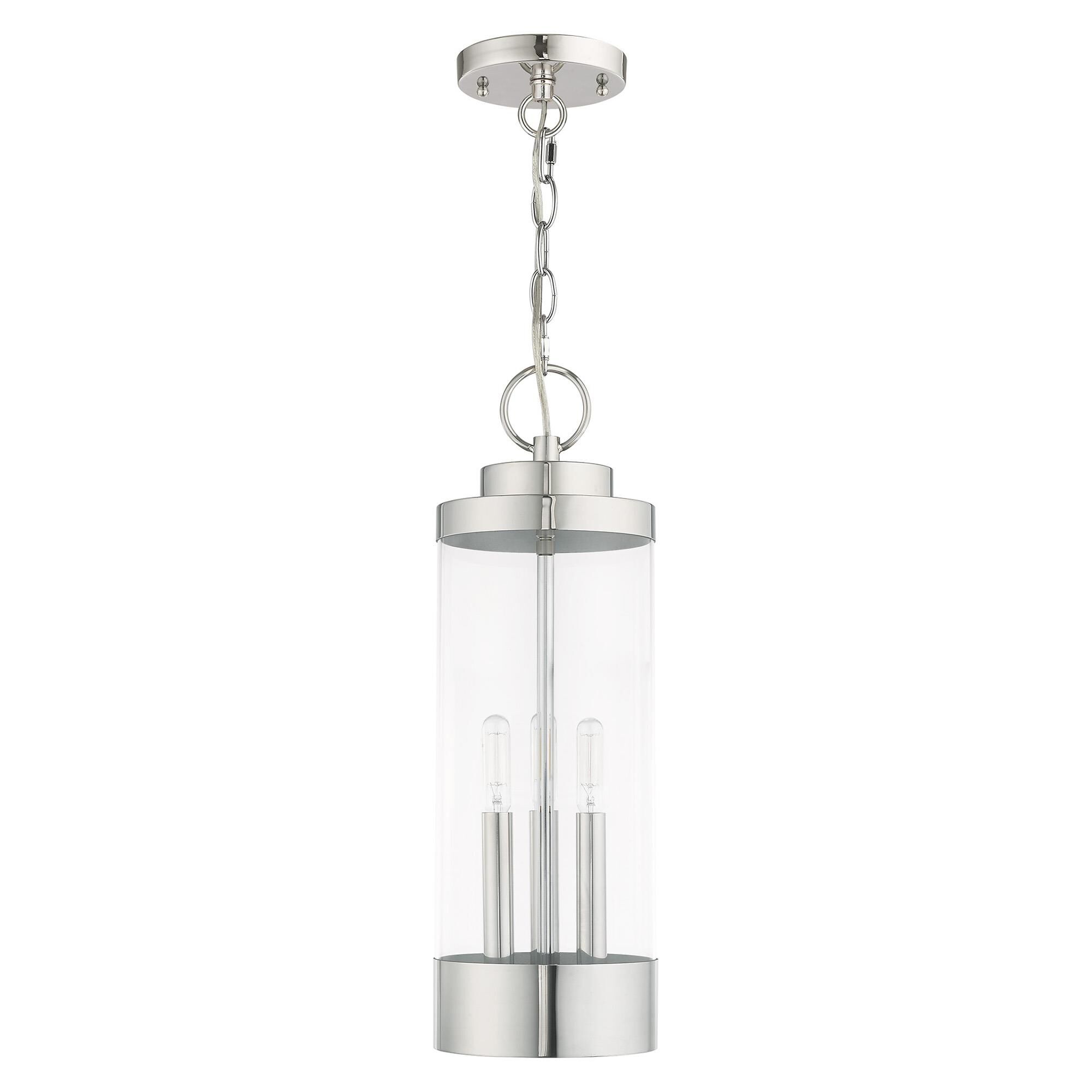 Hillcrest 20 Inch Tall 3 Light Outdoor Hanging Lantern by Livex Lighting