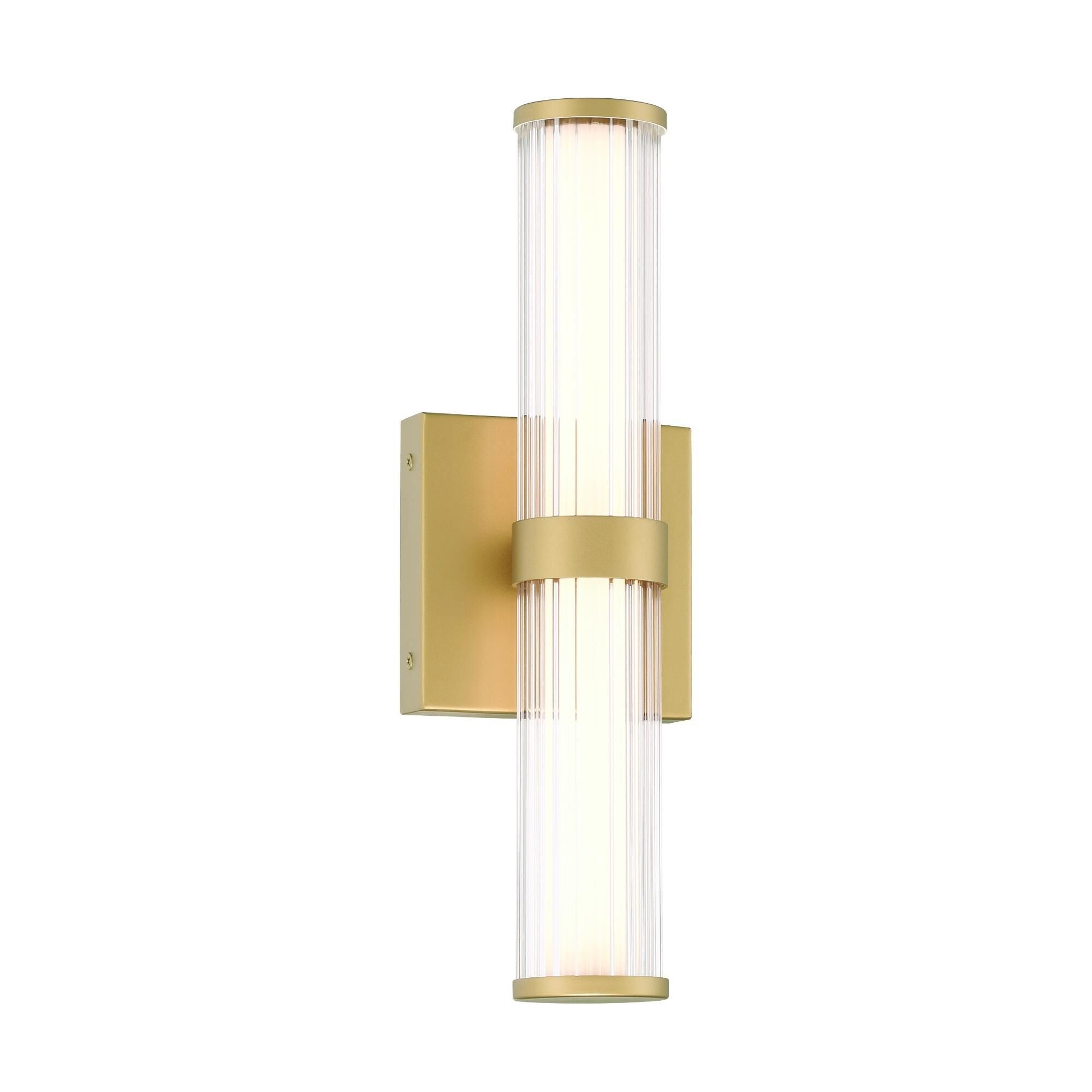 Shown in Gold finish and Clear  glass