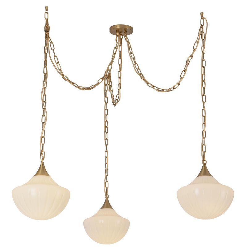 Peyton Fox Farrah 12 Inch 3 Light Multi Light Pendant by Alora Mood