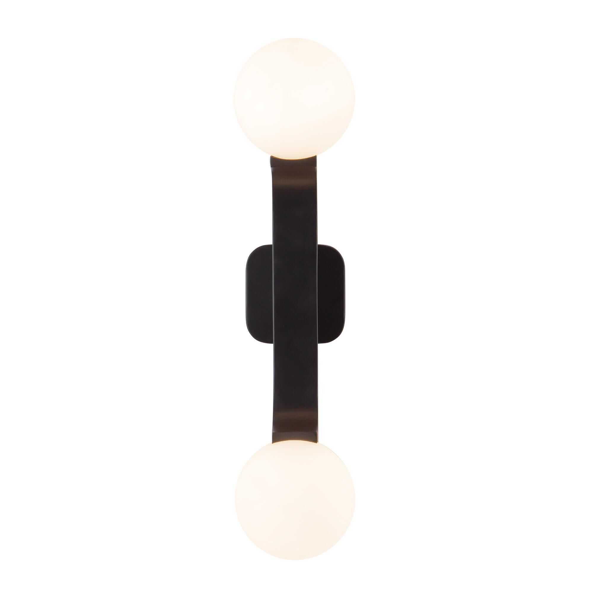 Shown in Black finish and Matte Opal glass