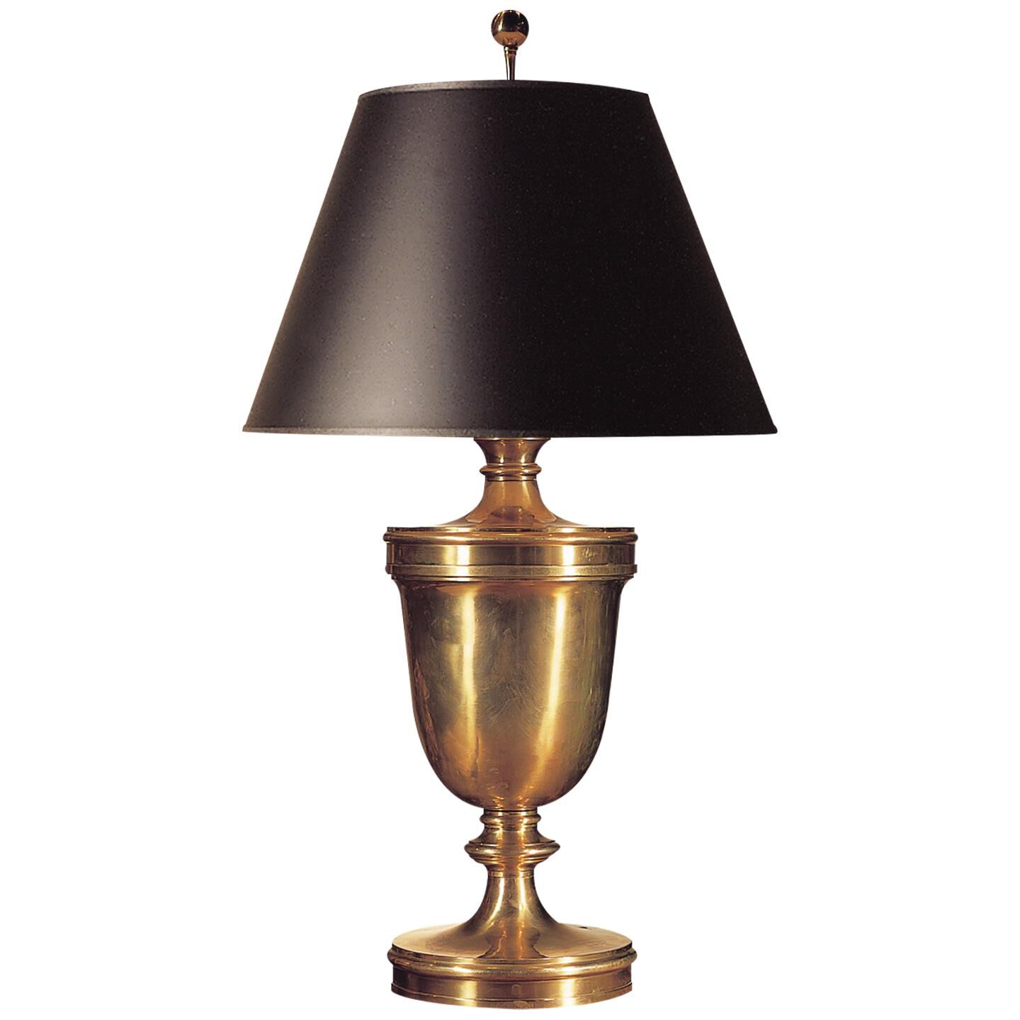 Shown in Antique-Burnished Brass finish and Black shade
