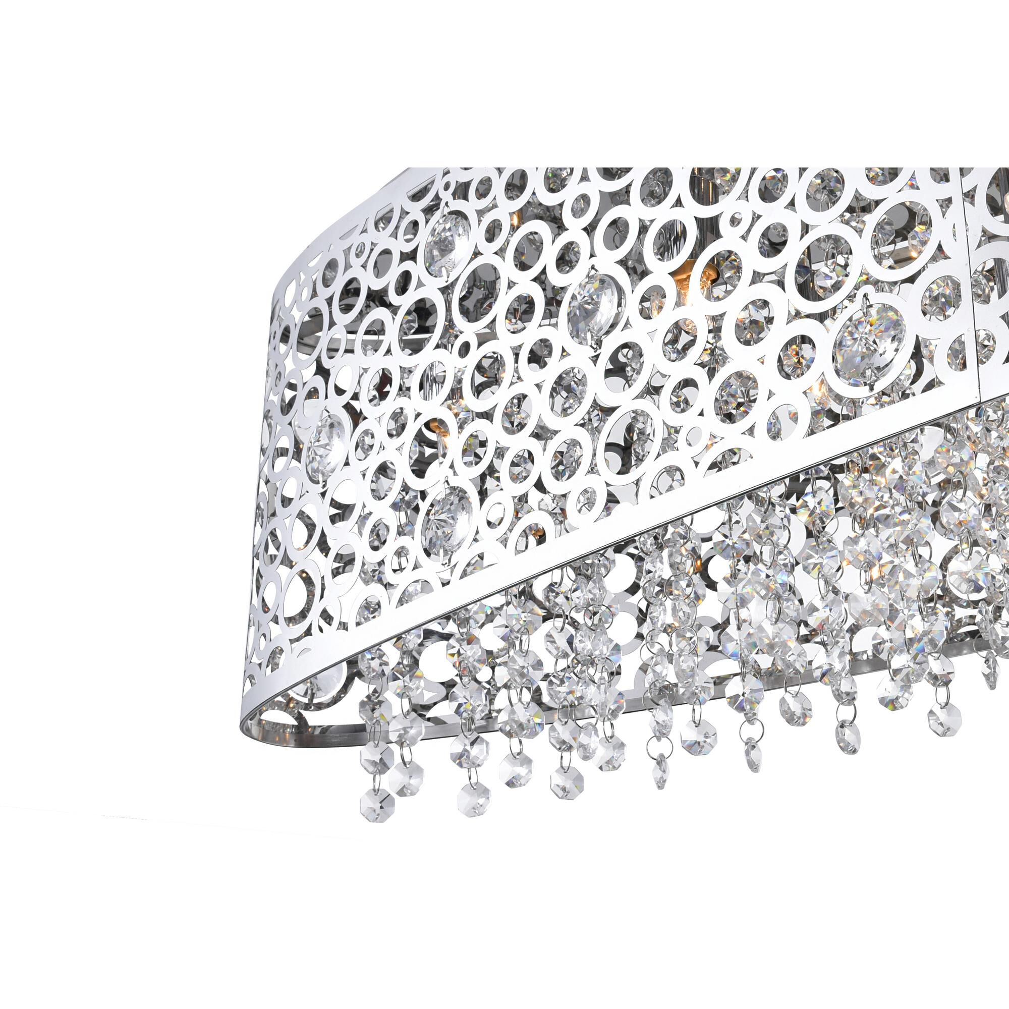 Shown in Chrome finish and K9 Clear crystal and Chrome shade