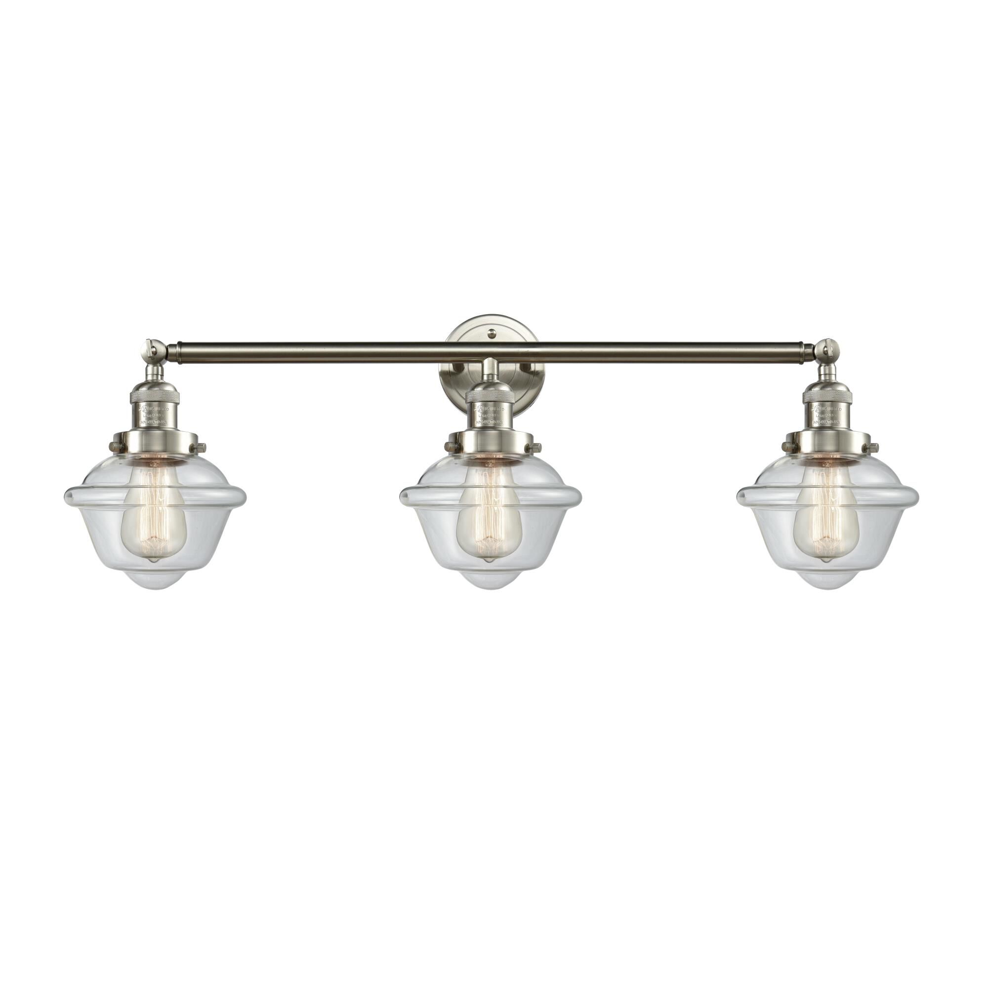 Bruno Marashlian Small Oxford 34 Inch 3 Light Bath Vanity Light by Innovations Lighting