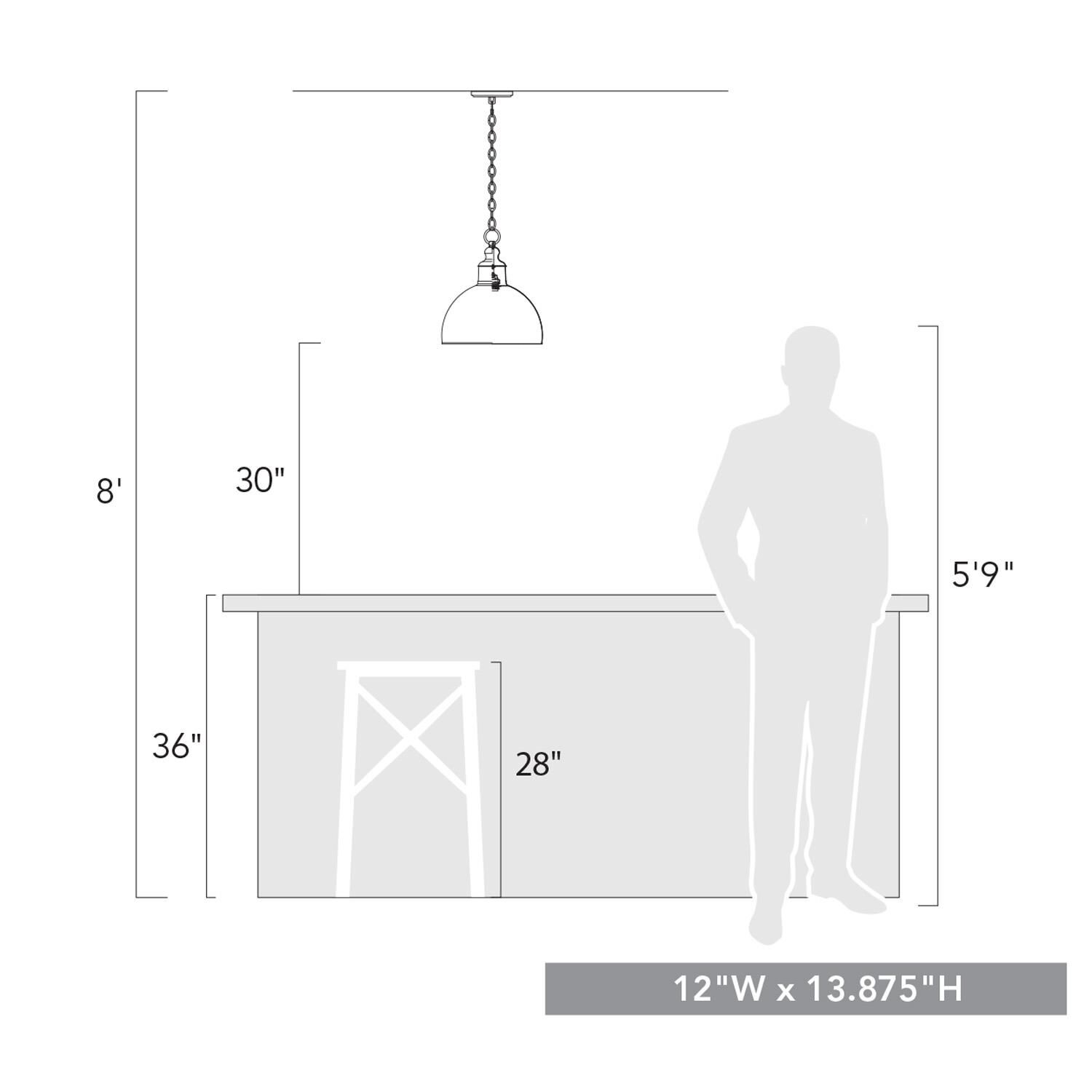 Qijin 12 Inch Mini Pendant by Golden Lighting