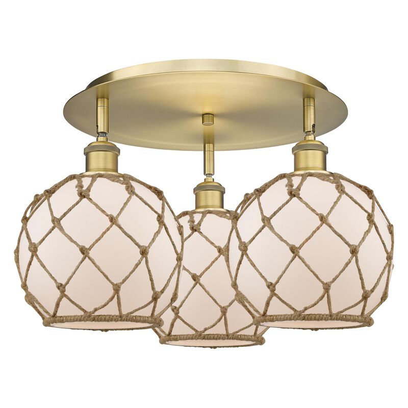Bruno Marashlian Farmhouse Rope 20 Inch Flush Mount by Innovations Lighting