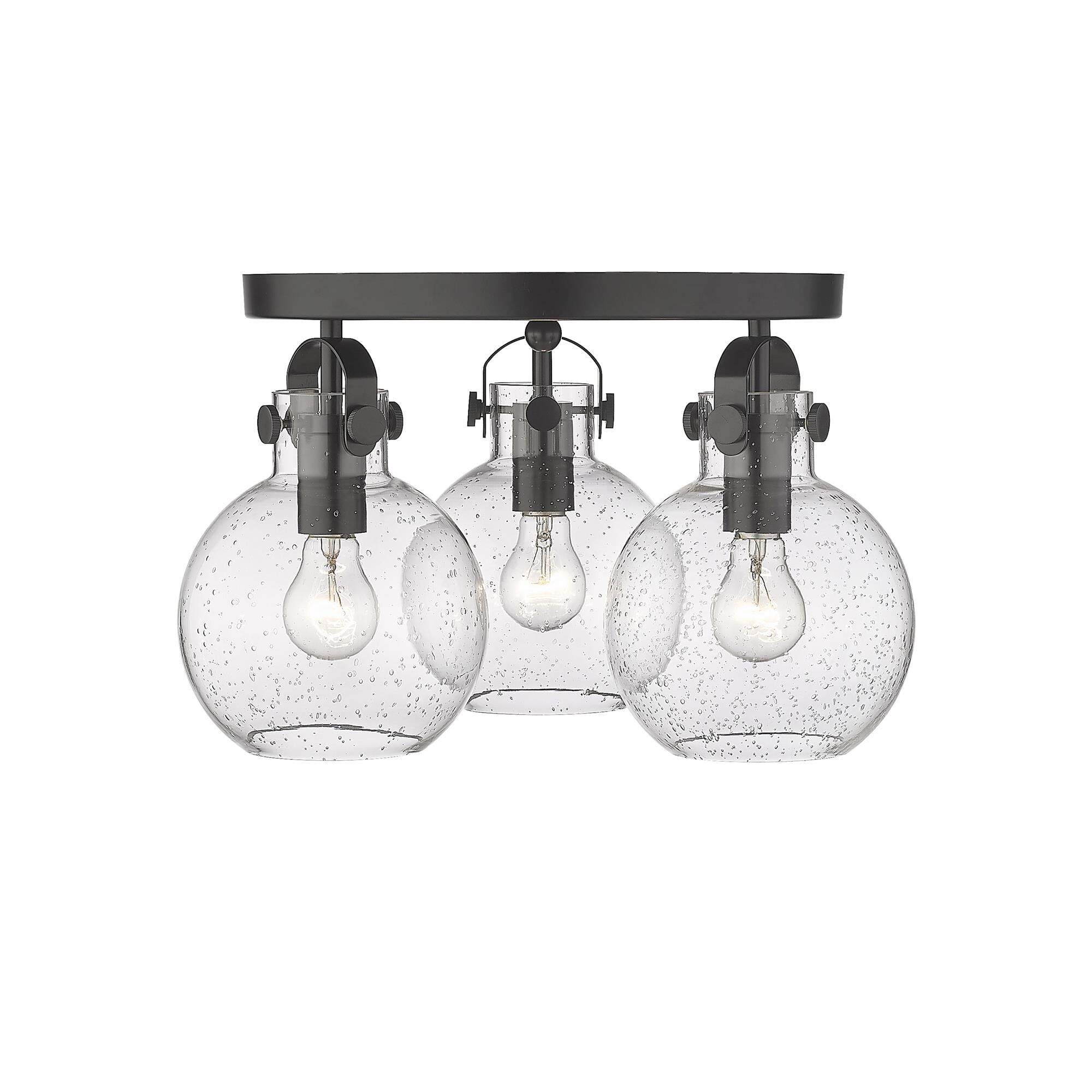 Shown in Matte Black finish and Seedy glass