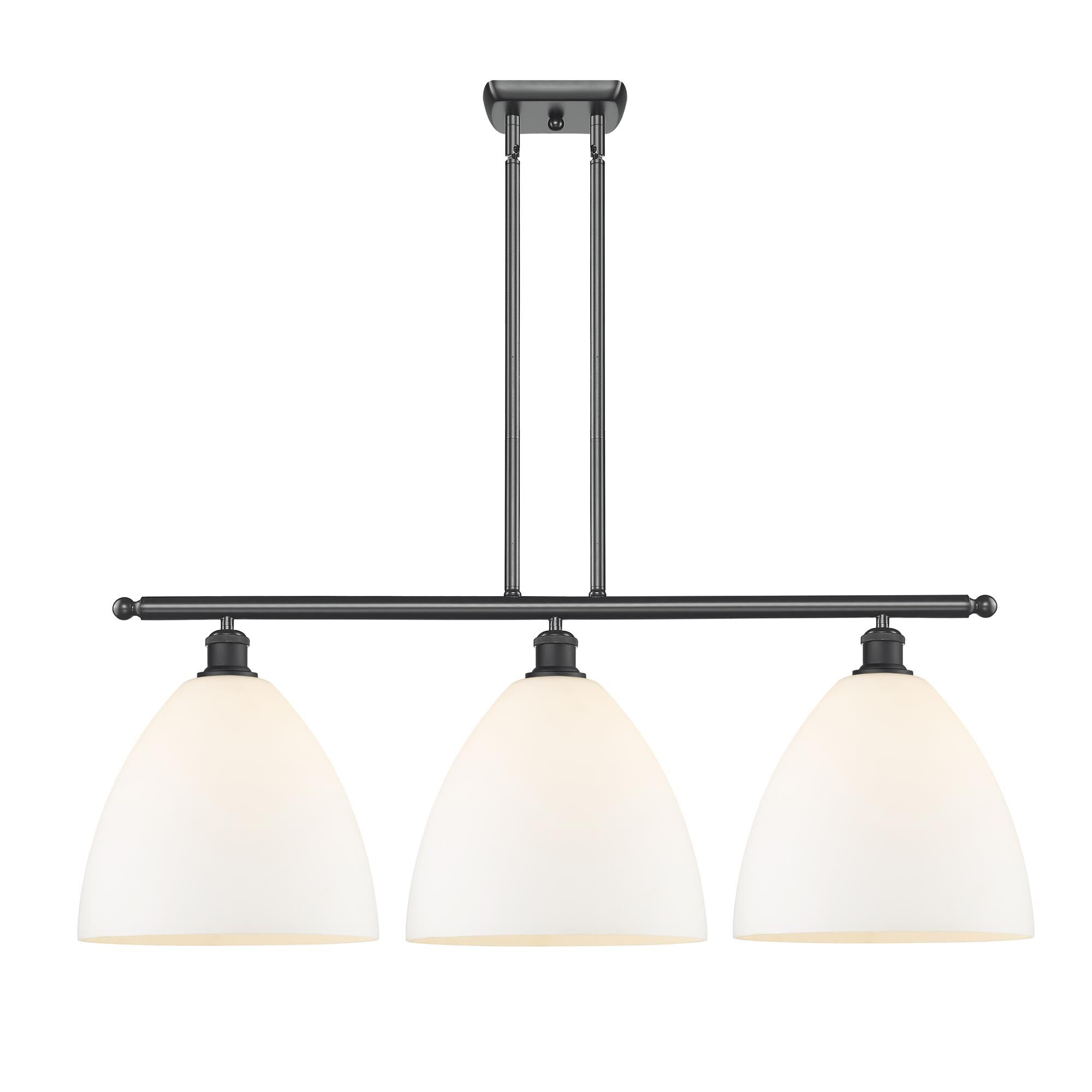 Shown in Matte Black finish and Matte White Cased Ballston Dome glass and No Shade shade