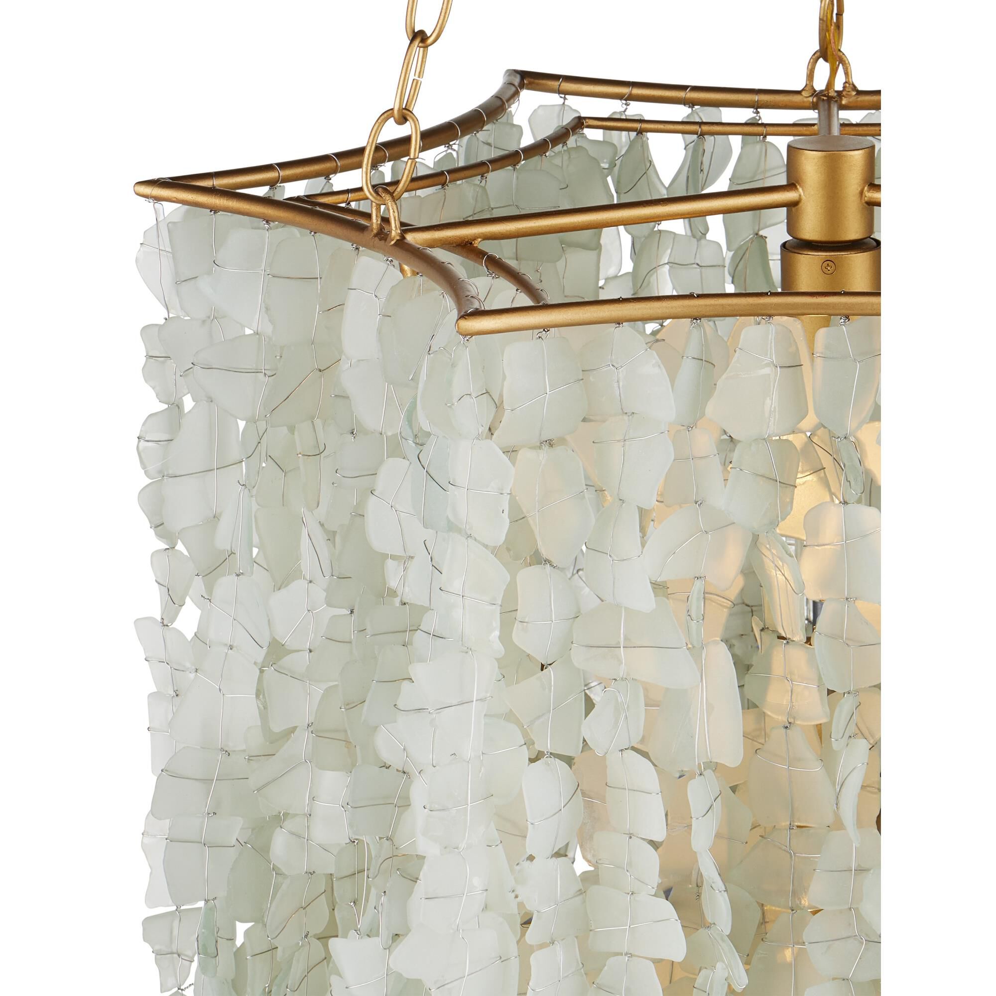 Verre de Mer 24 Inch Chandelier by Currey and Company