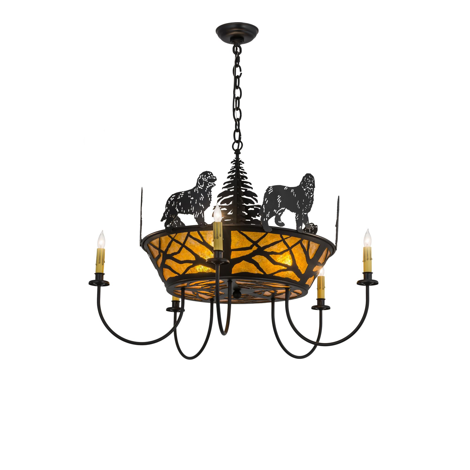 Big Dogs 32 Inch 3 Light Chandelier by Meyda Lighting