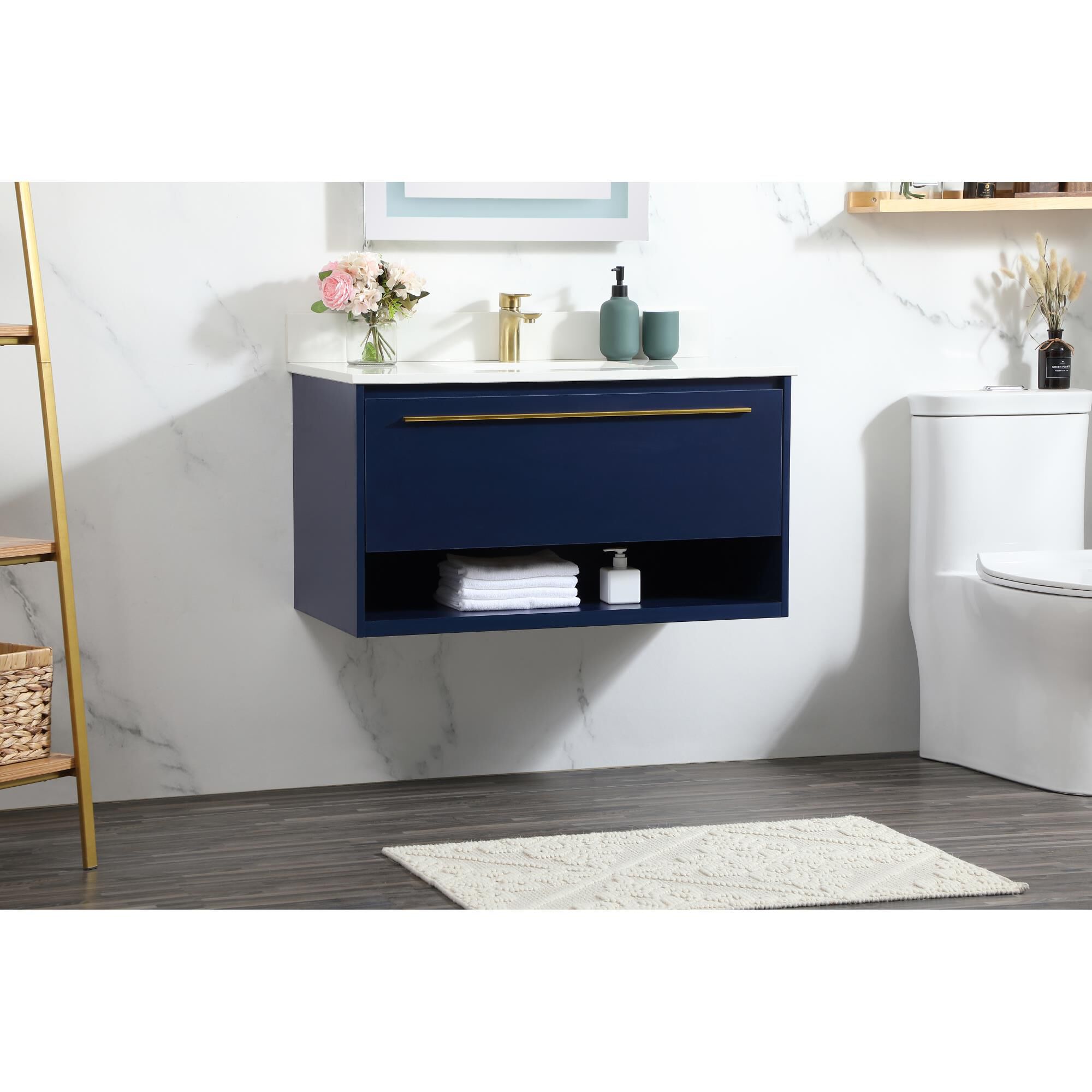 Shown in Blue finish