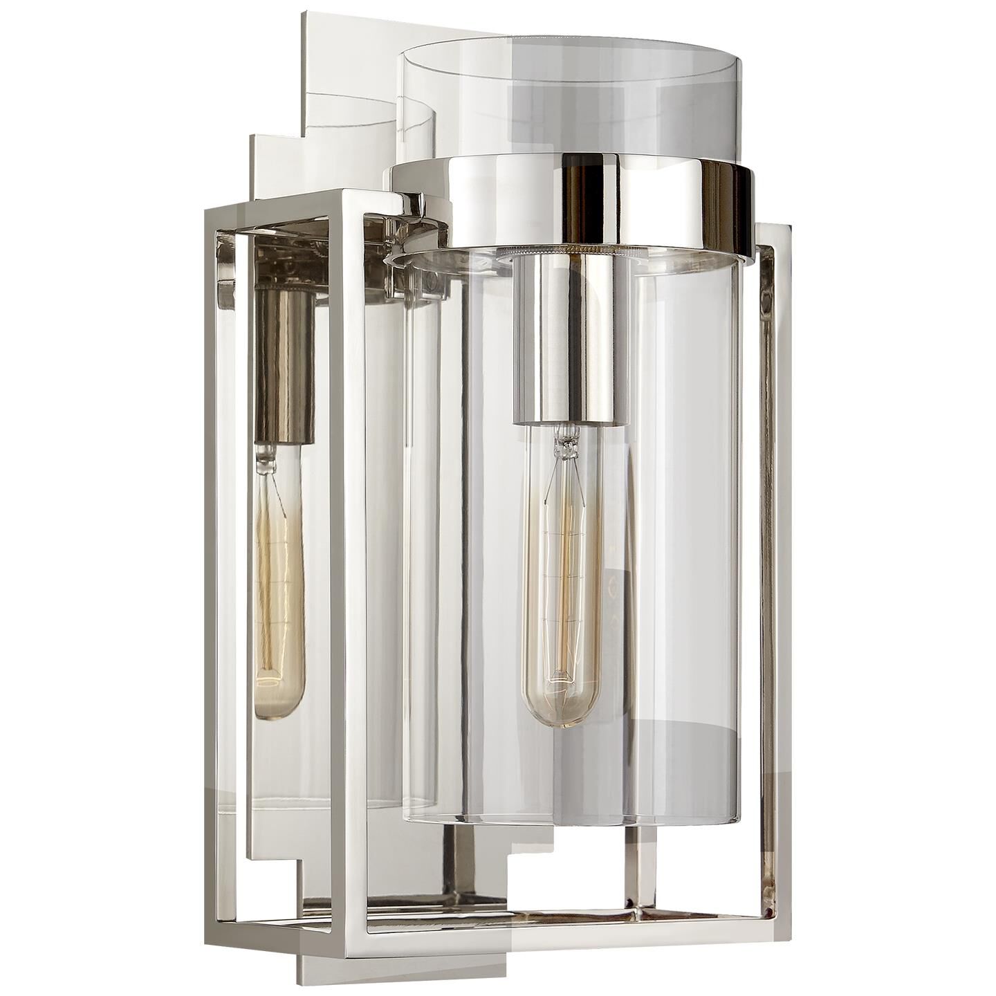 Shown in Polished Nickel finish and Clear glass