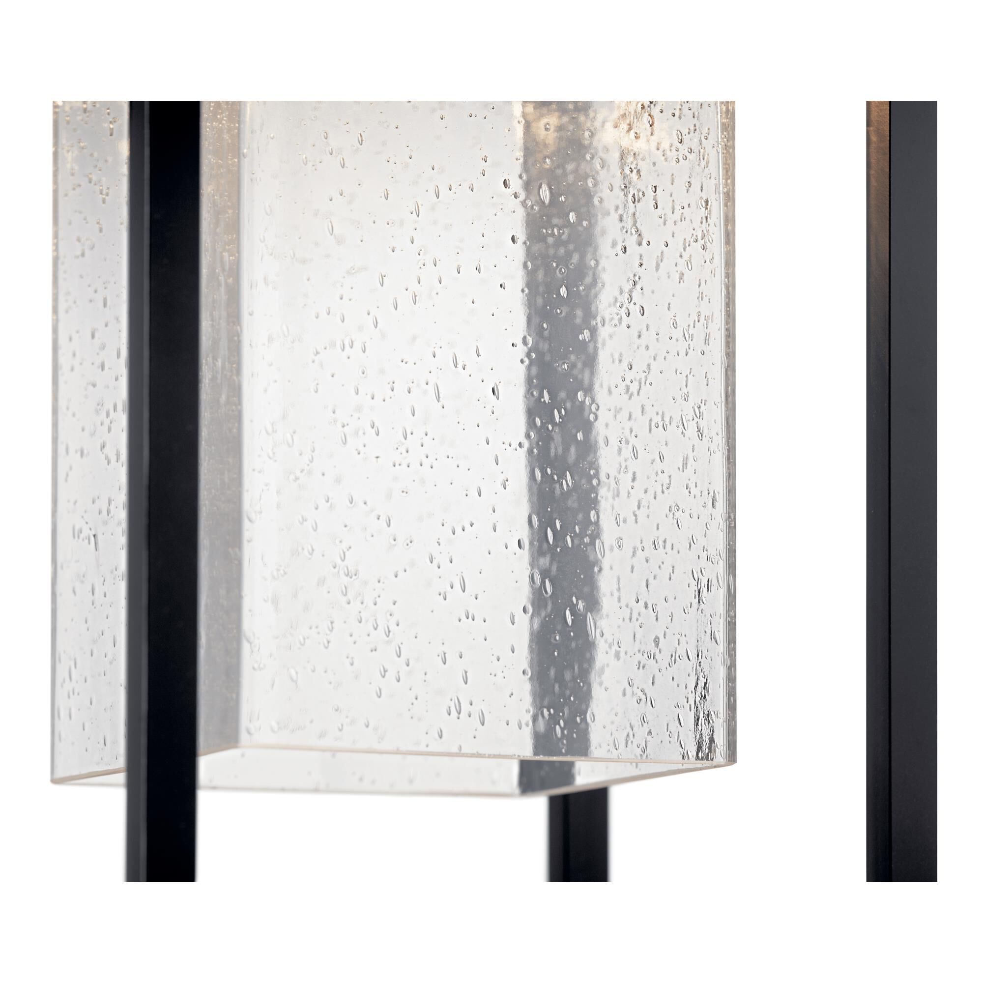 Shown in Black With Silver Highlights finish and Clear Seeded glass