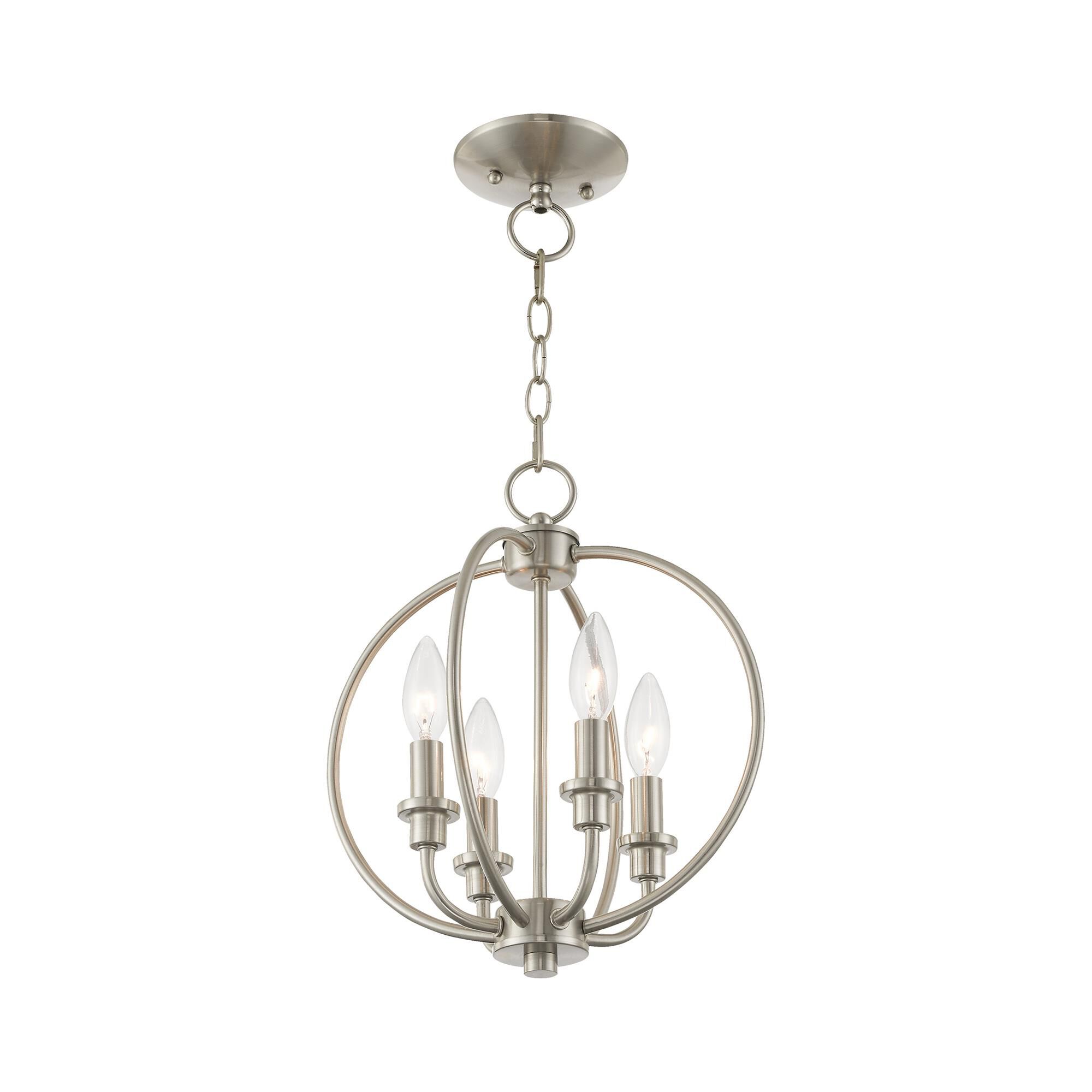 Milania 13 Inch 4 Light Mini Chandelier by Livex Lighting