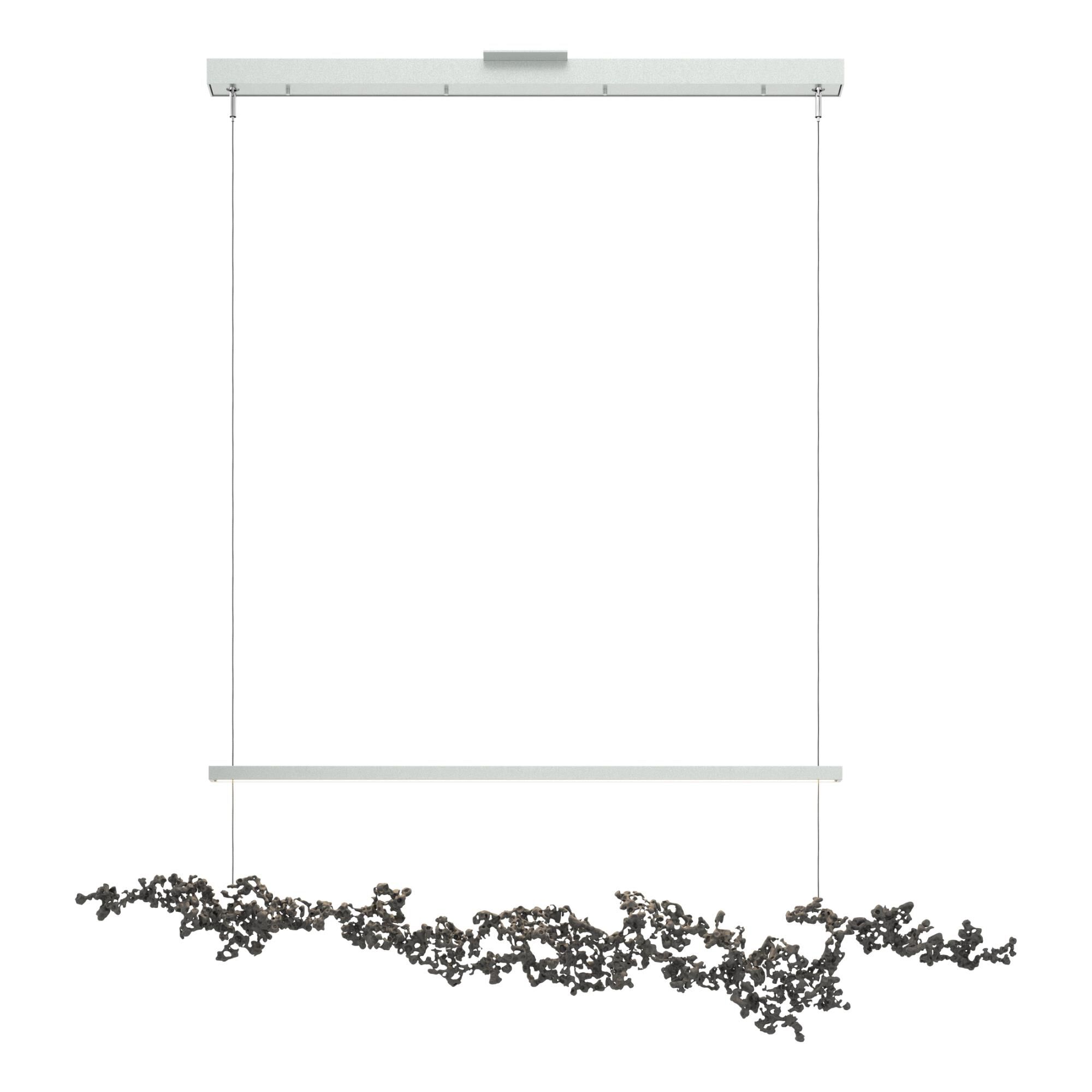 Shown in Vintage Platinum finish and Natural Iron Aluminum shade
