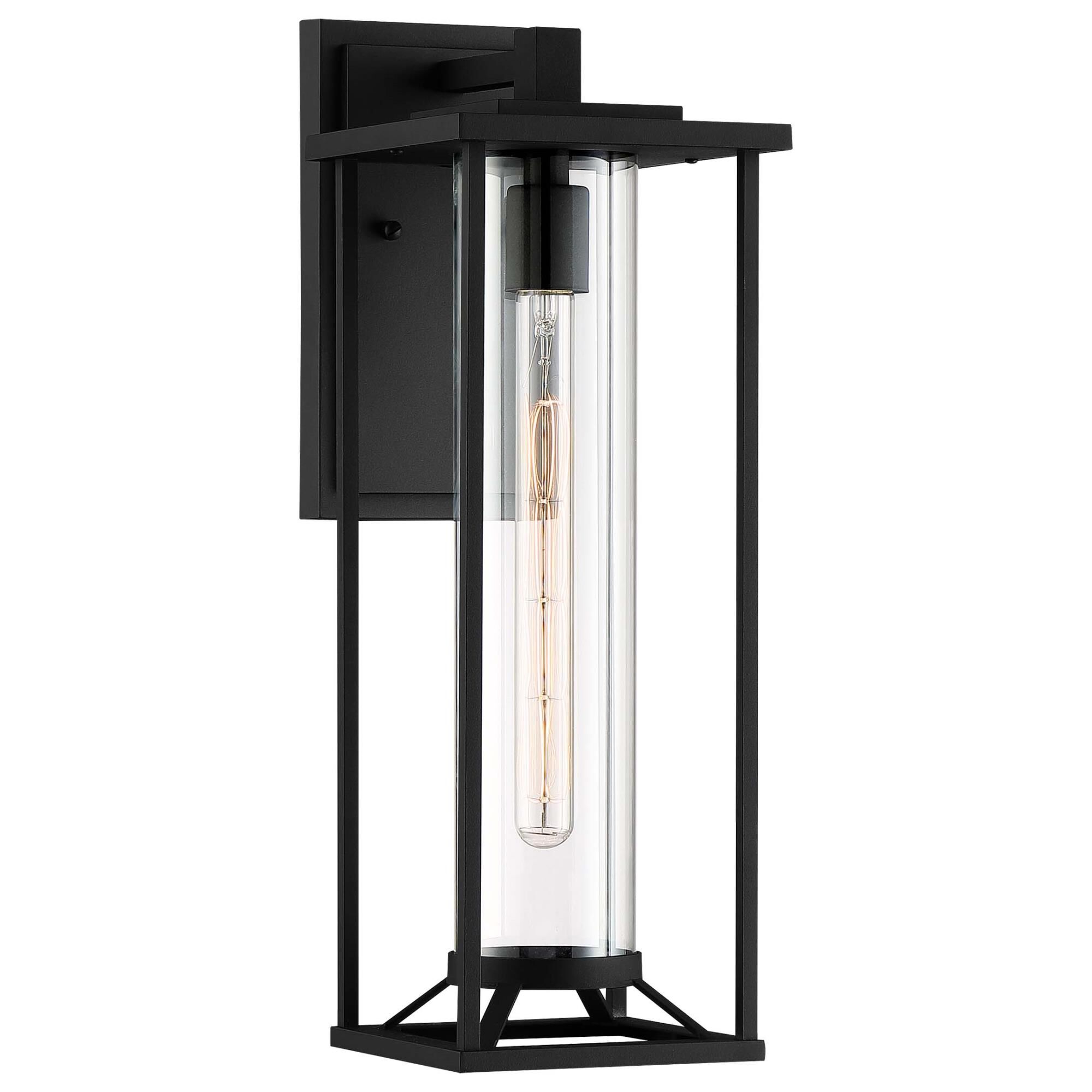 Shown in Black finish and Clear glass