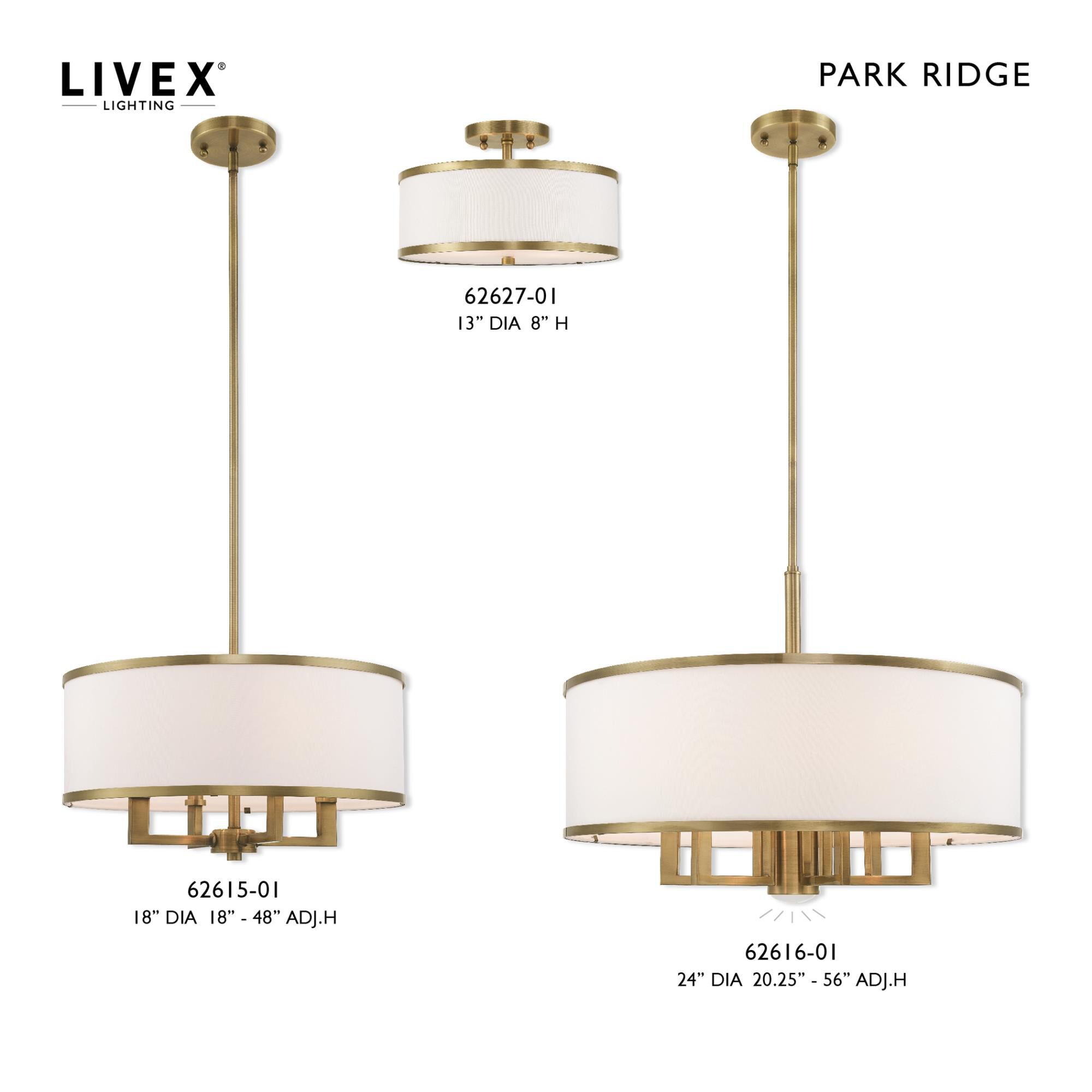 Park Ridge 2 Light Outdoor Flush Mount by Livex Lighting