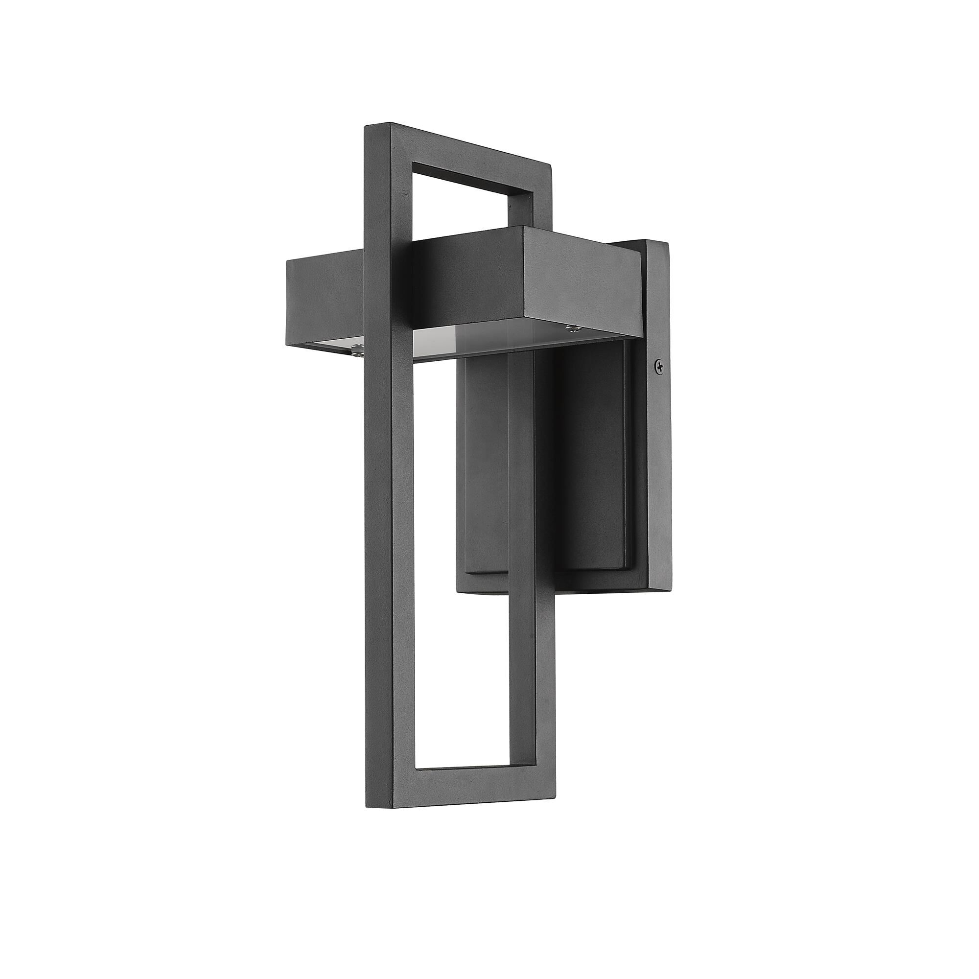 Shown in Black finish and Glass shade
