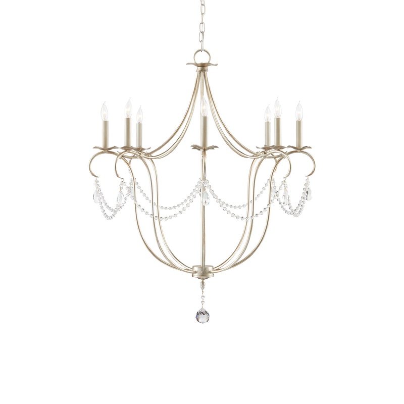 Crystal Lights 31 Inch Chandelier by Currey & Company
