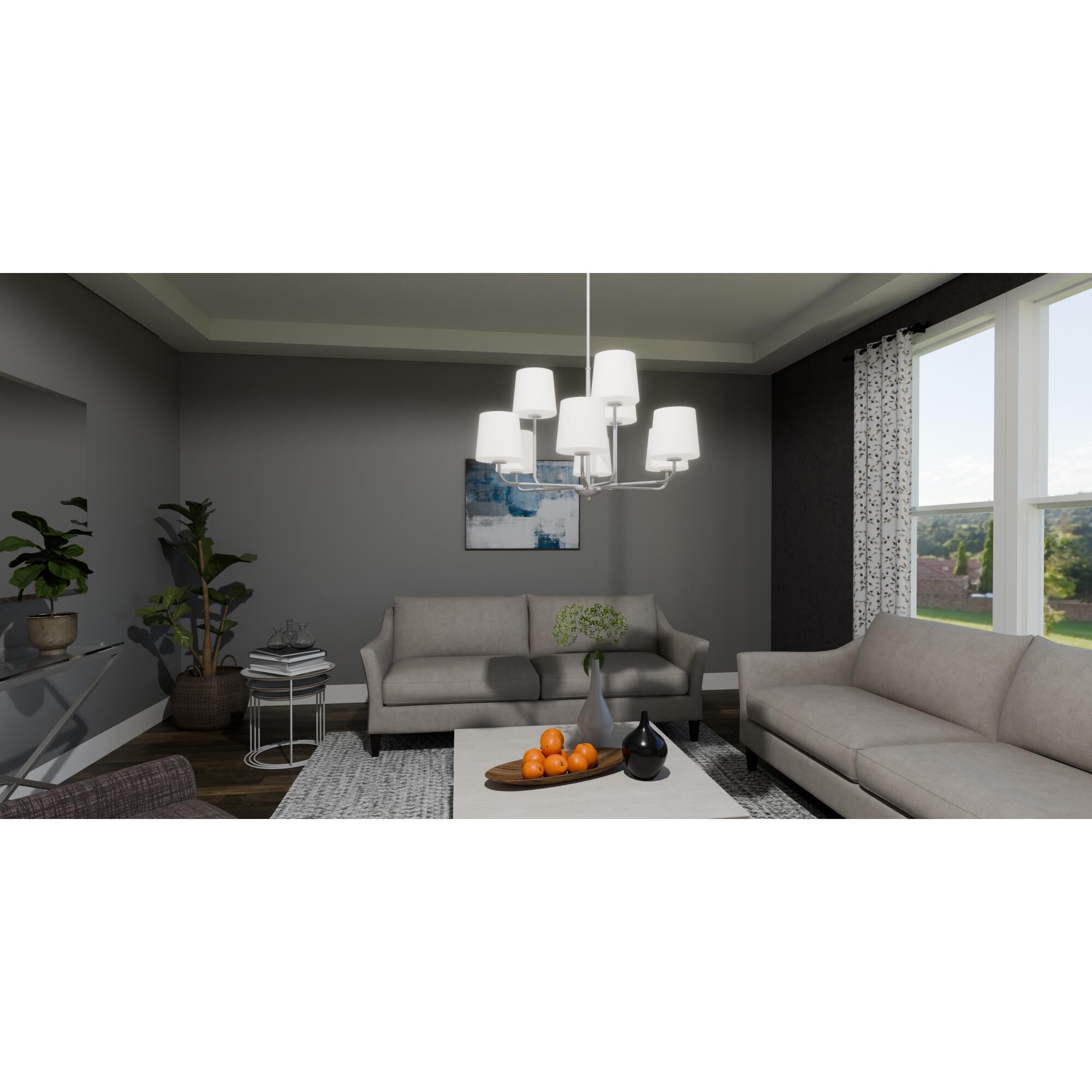 Gallagher 32 Inch 9 Light Chandelier by Quoizel