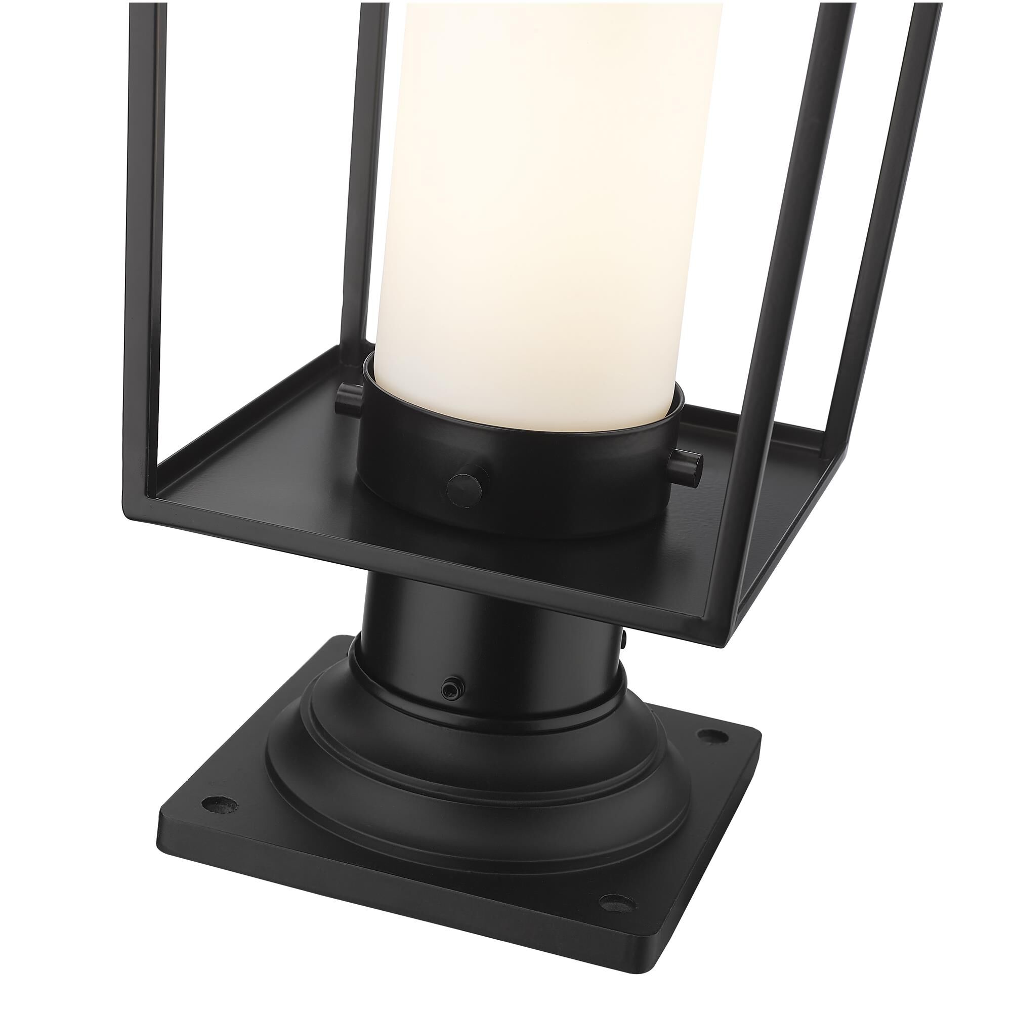 Shown in Black finish and Glass shade