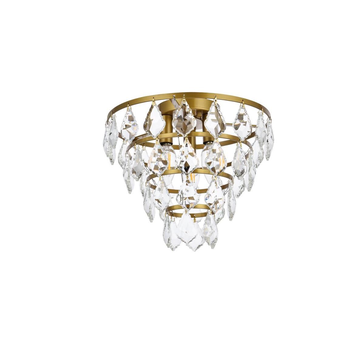 Ella 12 Inch 3 Light Flush Mount by Elegant Lighting