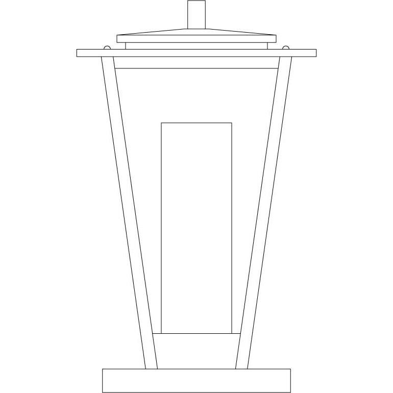 Brighton 17 Inch Tall 1 Light Outdoor Pier Lamp by Arroyo Craftsman