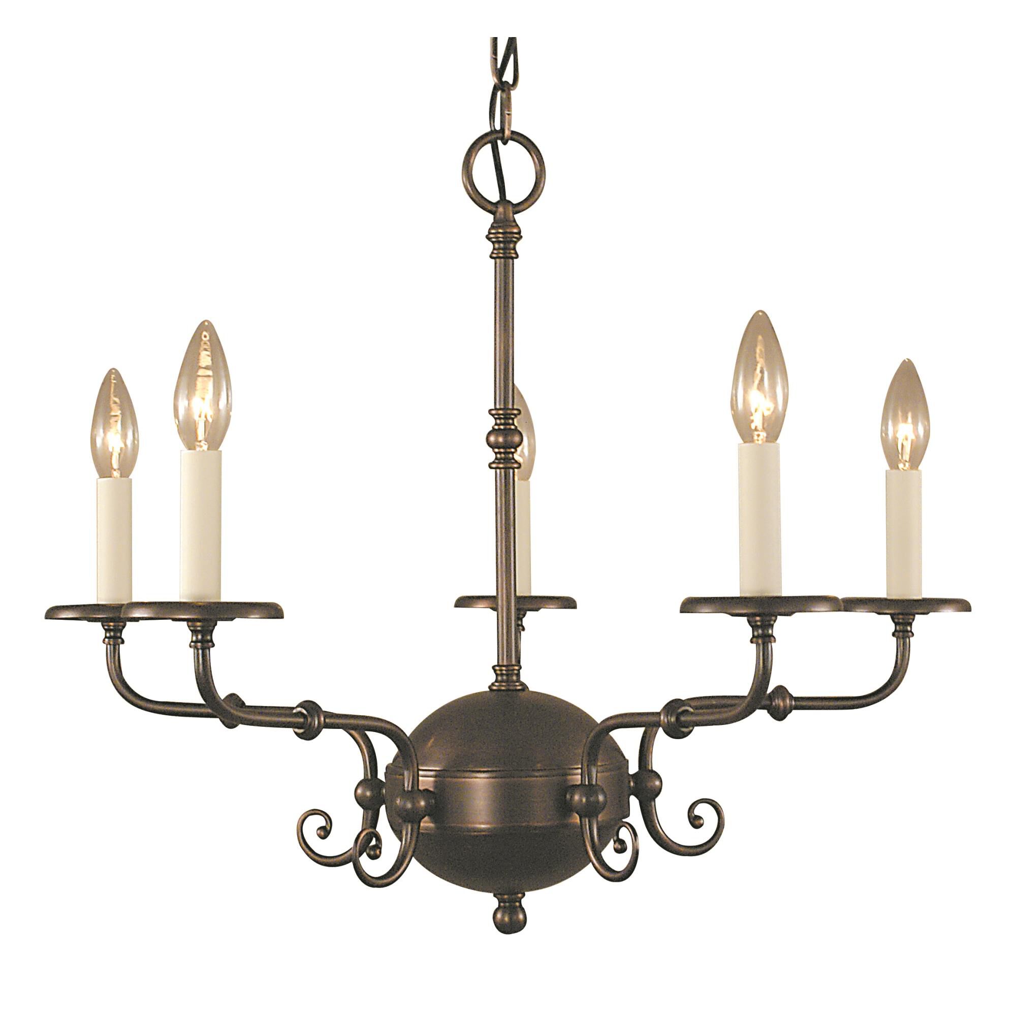 Jamestown 25 Inch 5 Light Chandelier by Framburg