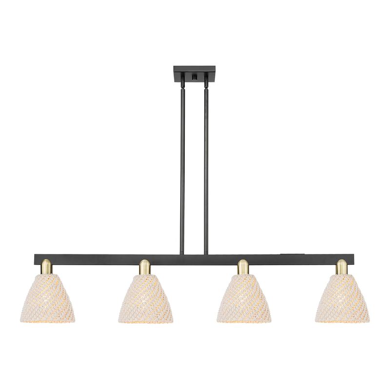 Bruno Marashlian Natural Ballston Dome 48 Inch Linear Suspension Light by Innovations Lighting