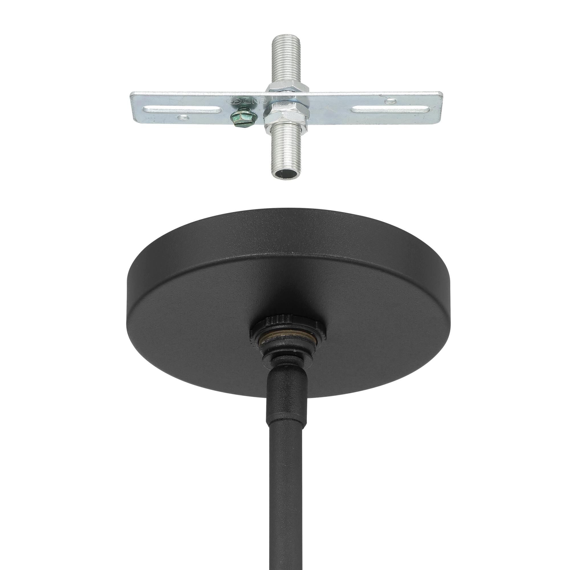 Shown in Textured Black finish and Textured Black shade