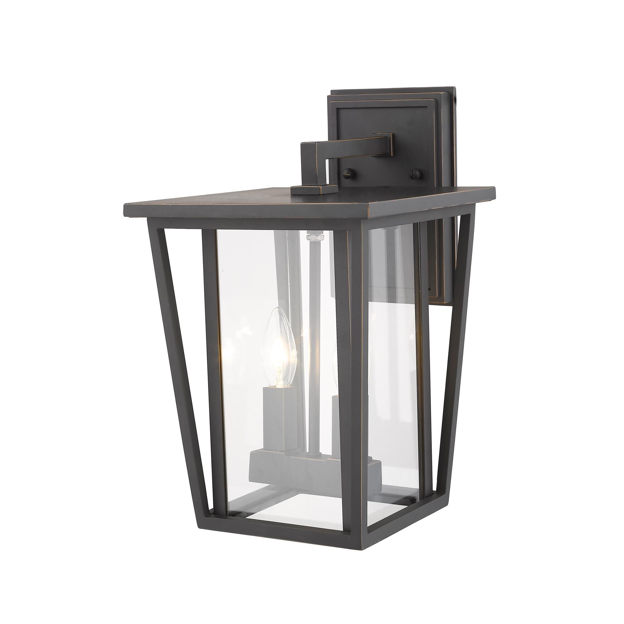 Shown in Oil Rubbed Bronze finish and Glass shade