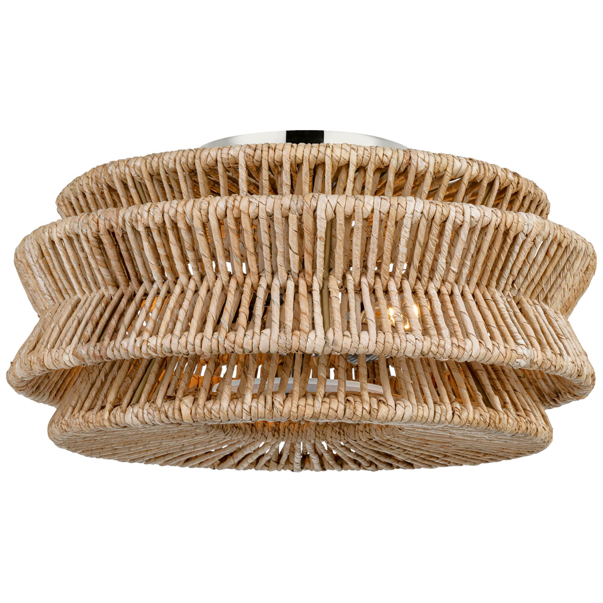 Shown in Polished Nickel and Natural Abaca finish