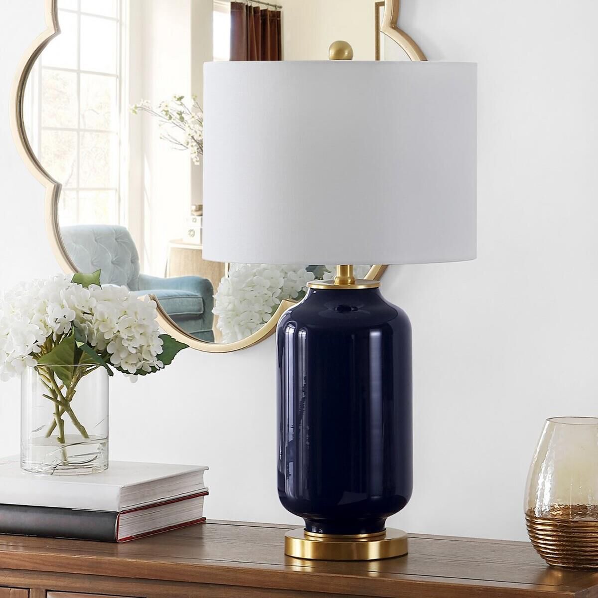 Amaia Glass 26 Inch Table Lamp by Safavieh