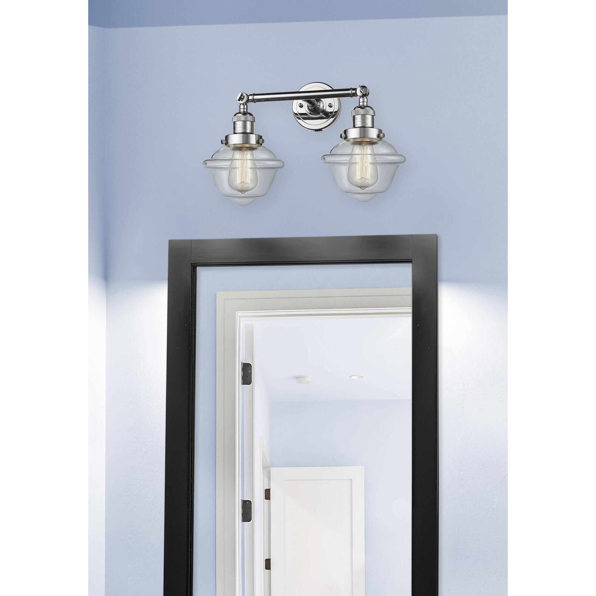 Bruno Marashlian Small Oxford 17 Inch 2 Light Bath Vanity Light by Innovations Lighting