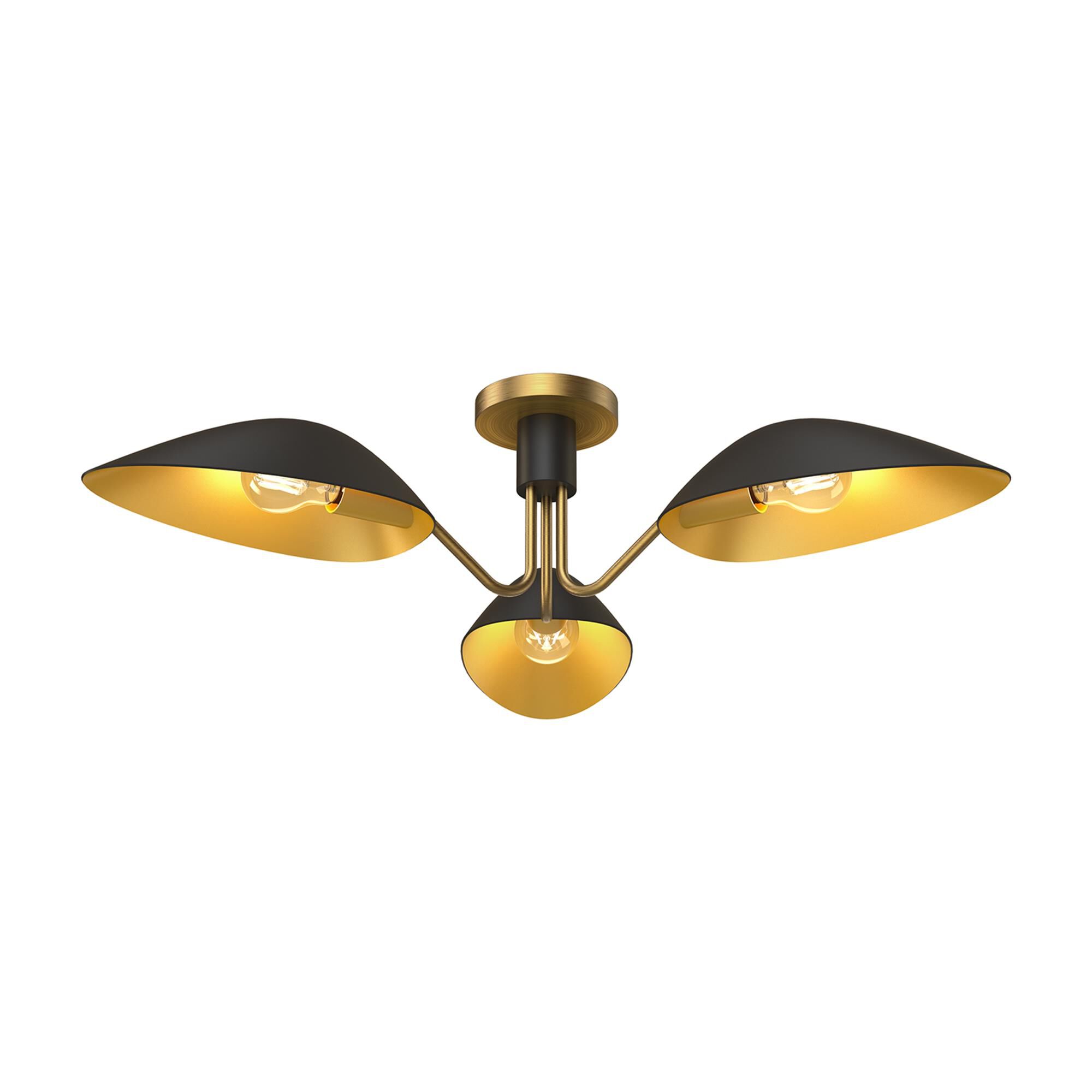 Oscar 32 Inch 3 Light Semi Flush Mount,