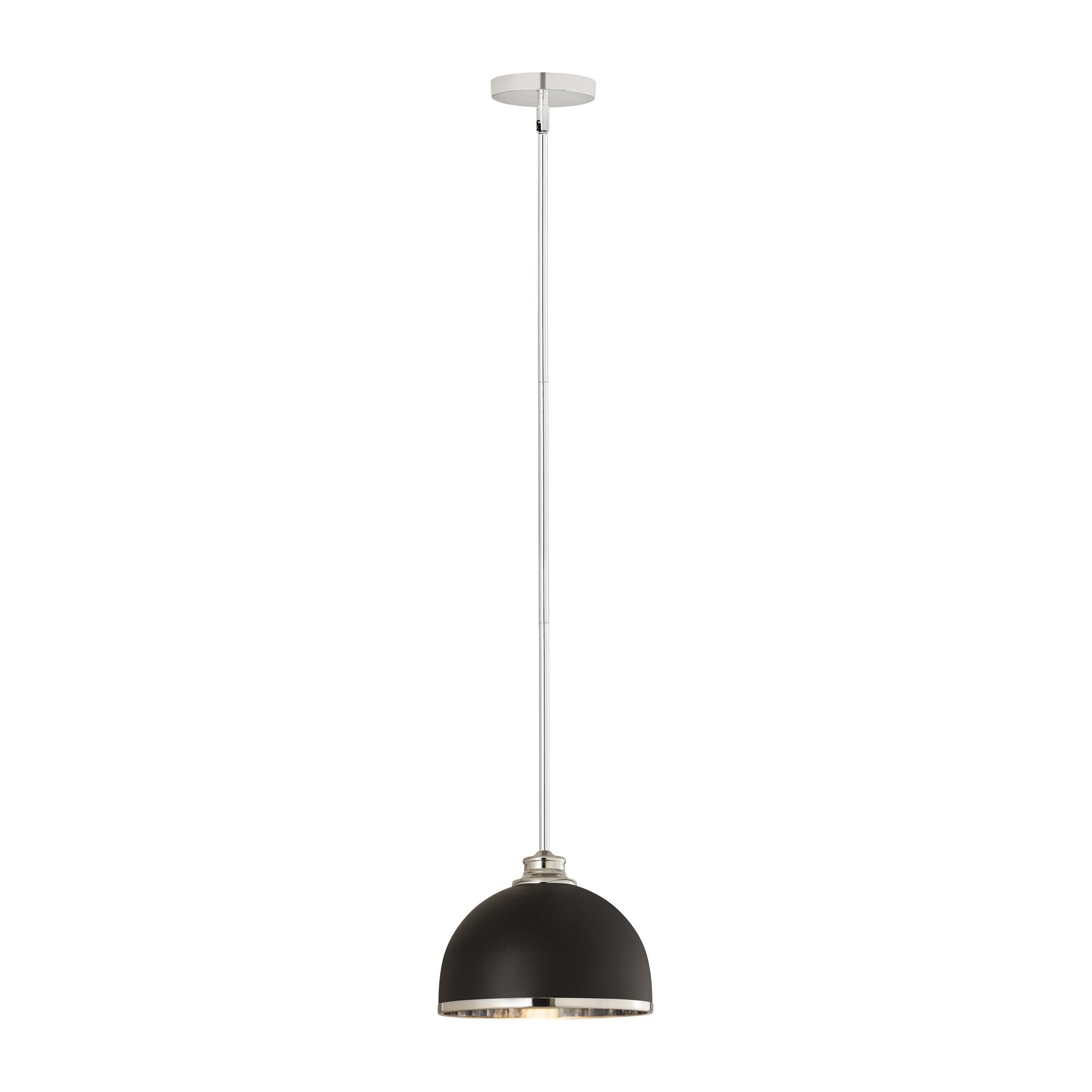 Shown in Matte Black And Chrome finish and Stainless Steel glass and Stainless Steel shade