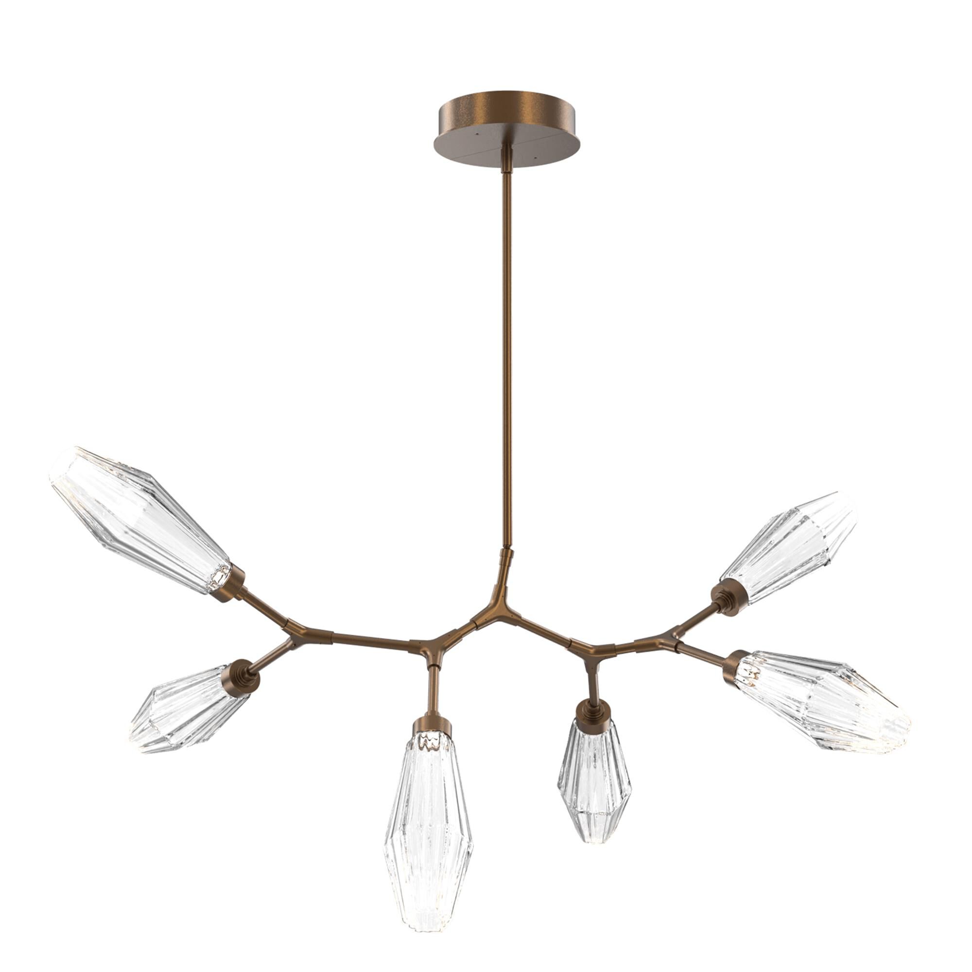 Shown in Flat Bronze finish and Optic Rib Clear glass
