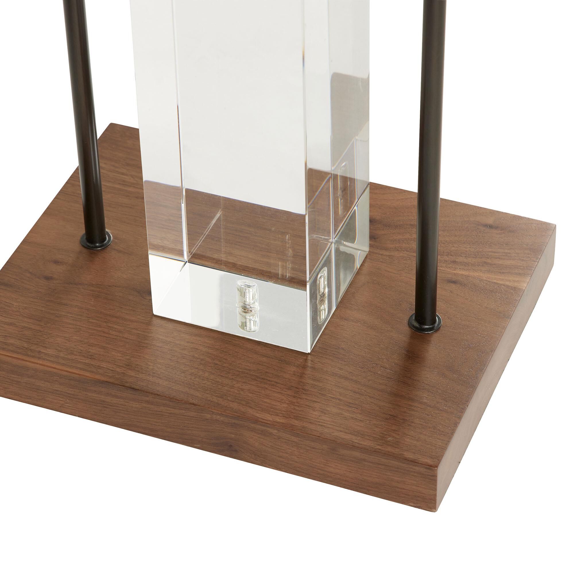 Shown in Charcoal finish and Linen shade