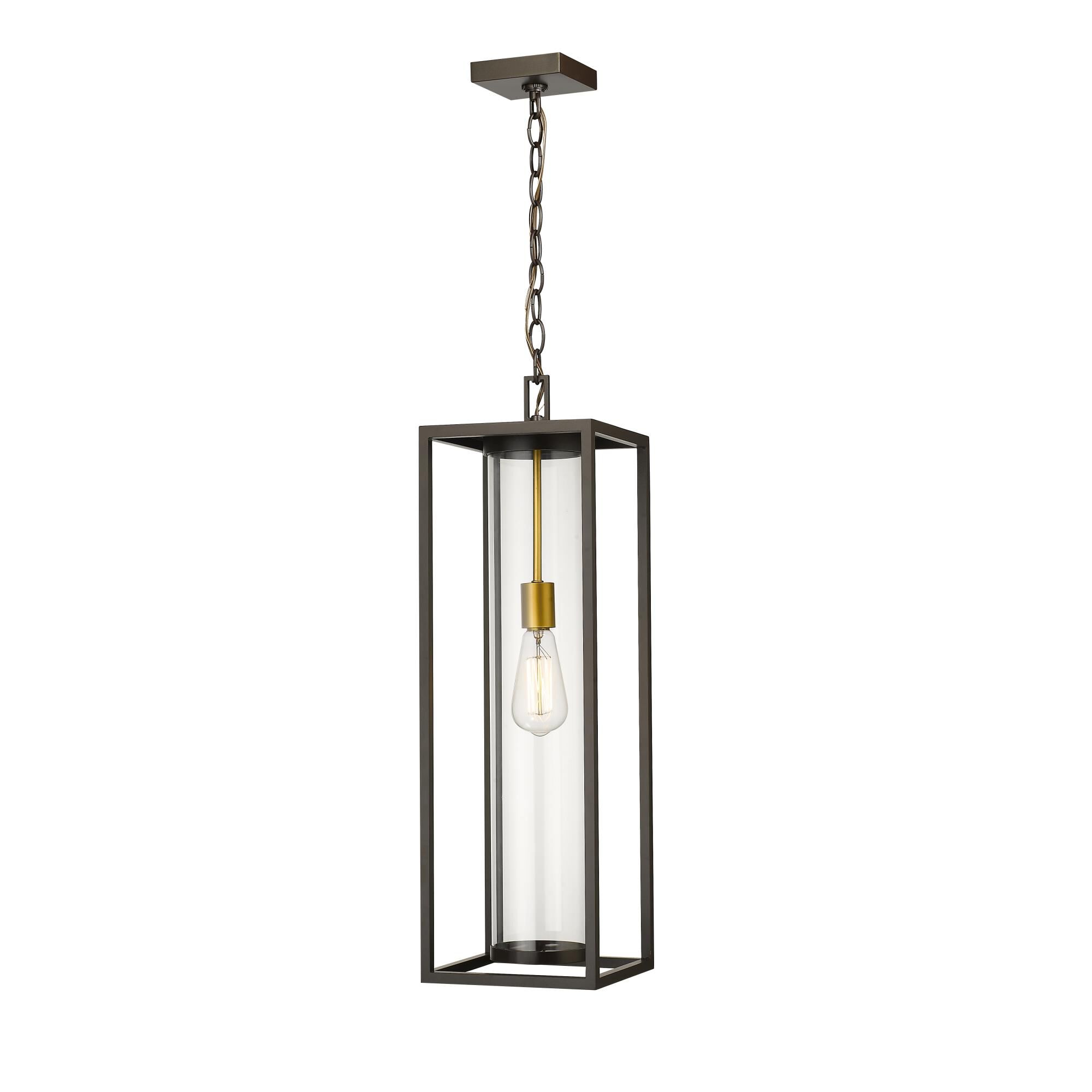 Shown in Deep Bronze + Outdoor Brass finish and Glass shade