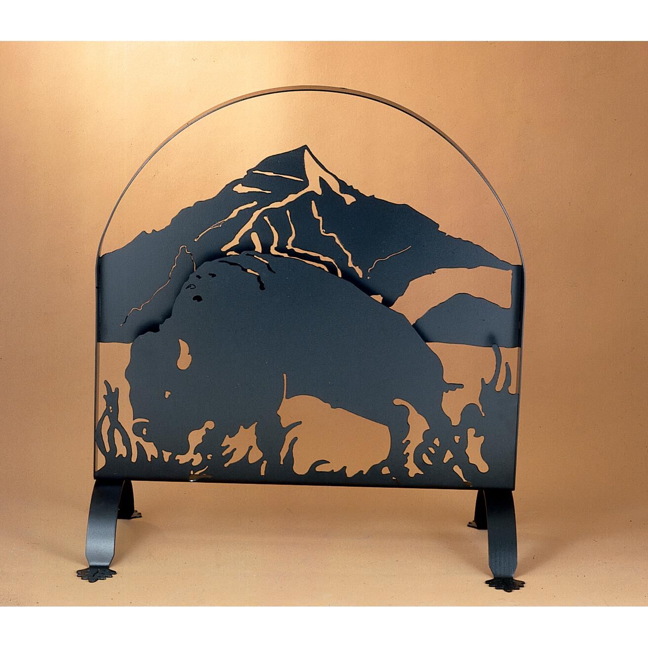 Buffalo Fireplace Screen by Meyda Lighting