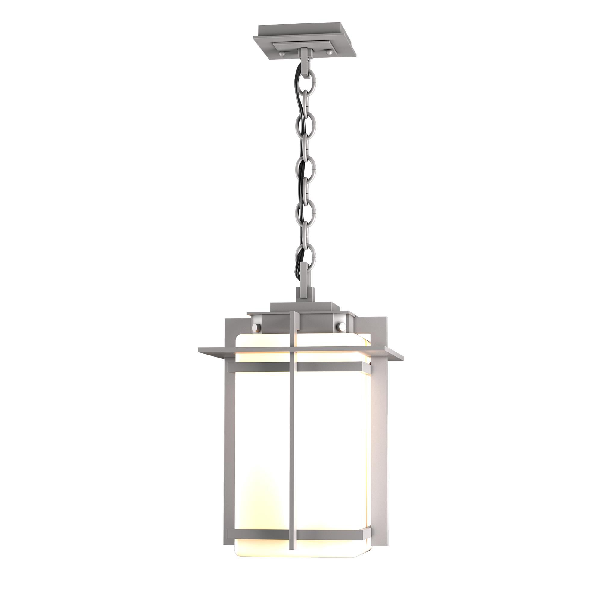 Shown in Coastal Burnished Steel finish and Opal  glass