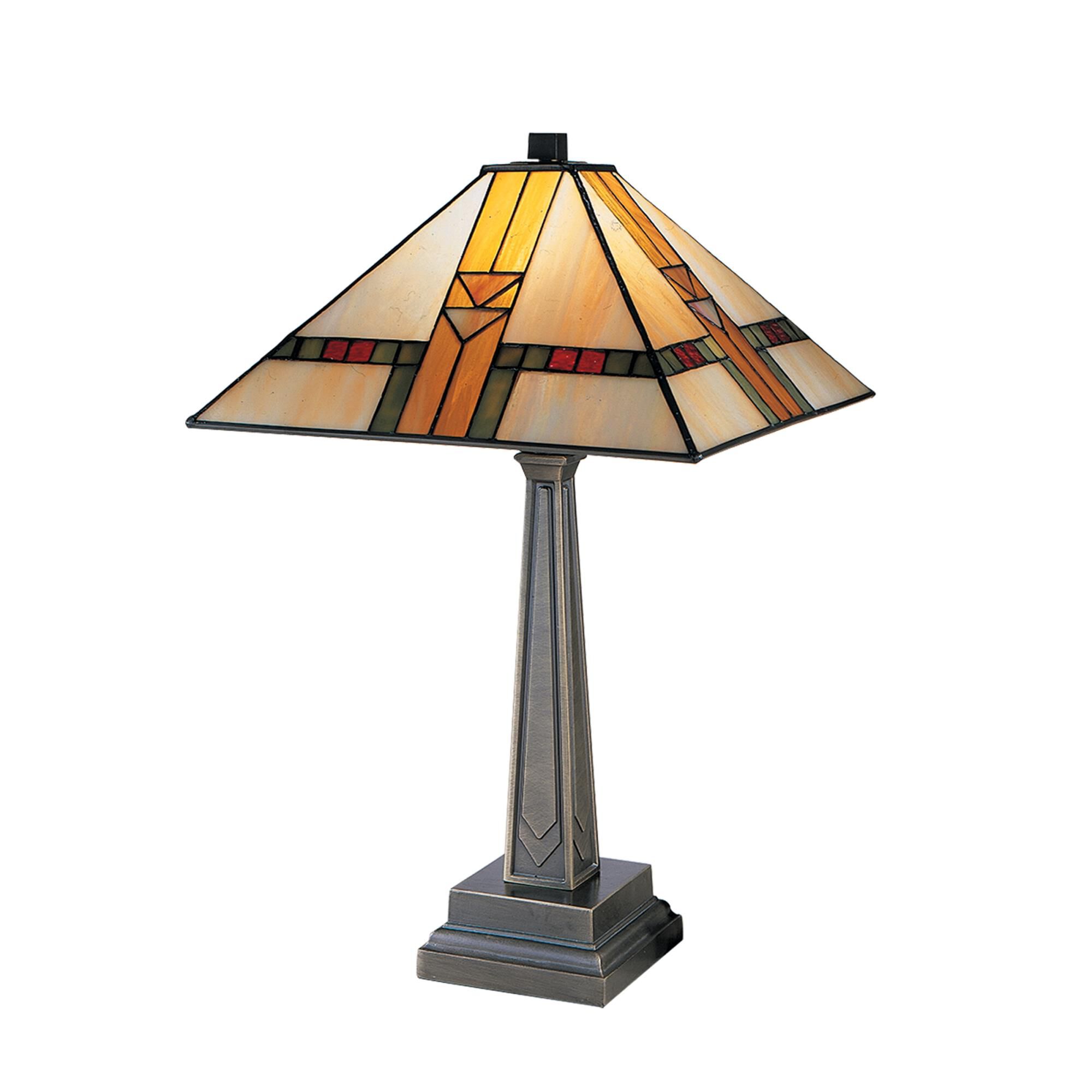 Shown in Chocolate Bronze finish and Art Glass shade
