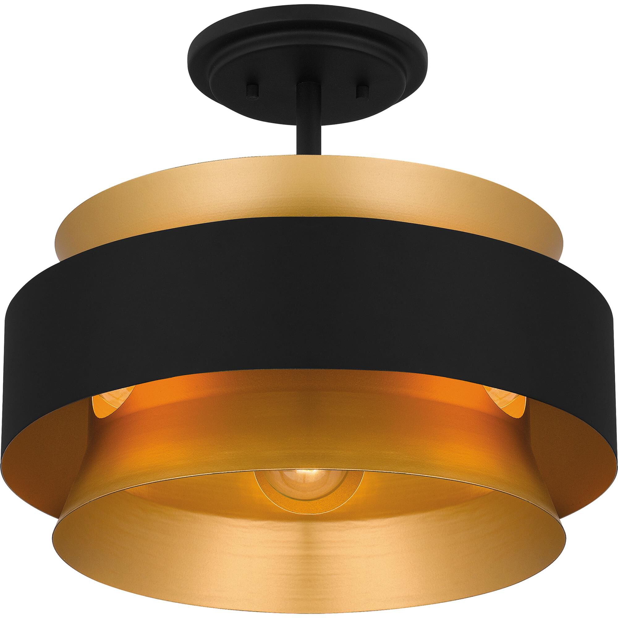 Hagley 15 Inch 3 Light Semi Flush Mount by Quoizel