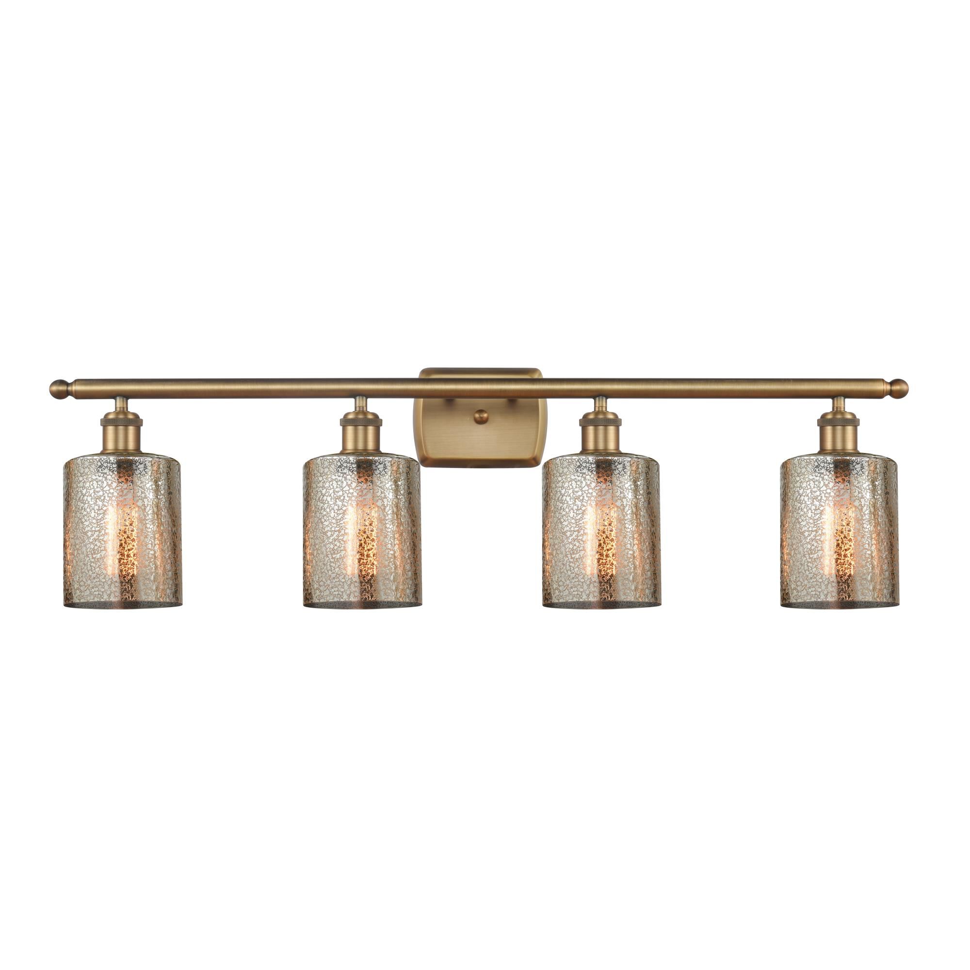 Shown in Brushed Brass finish and Drum glass and Glass shade