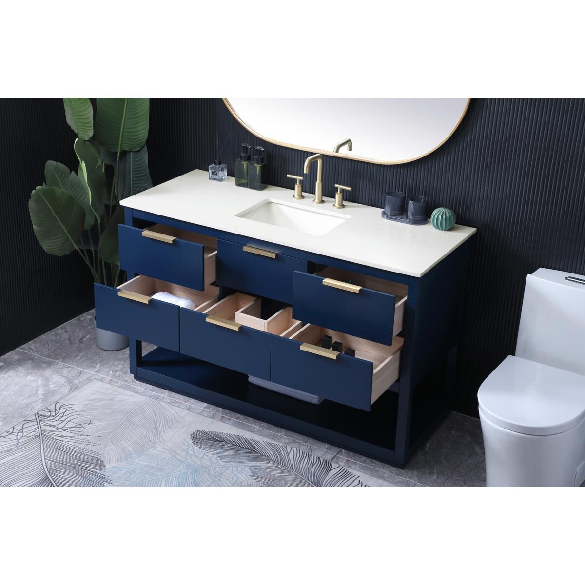 Larkin 54 Inch Bath Vanity by Elegant Decor