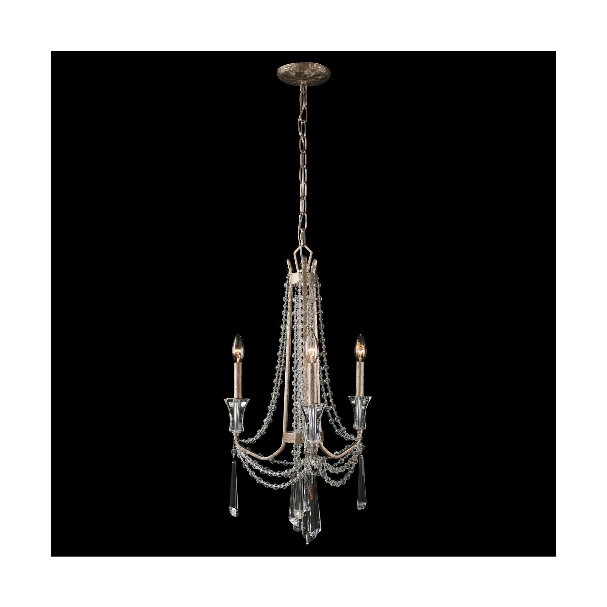 Shown in Transcend Silver finish and Clear crystal