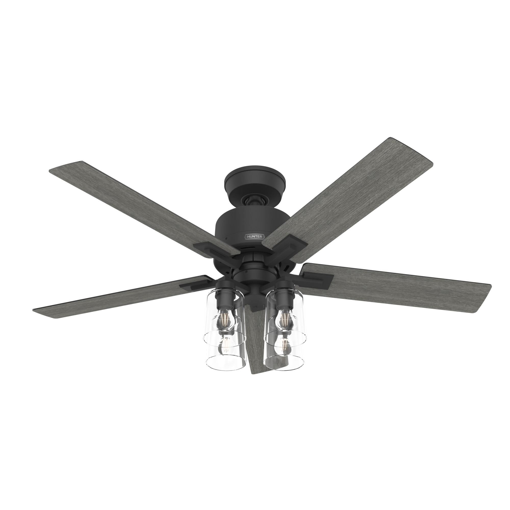 Techne 52 Inch Ceiling Fan with Light Kit by Hunter Fan