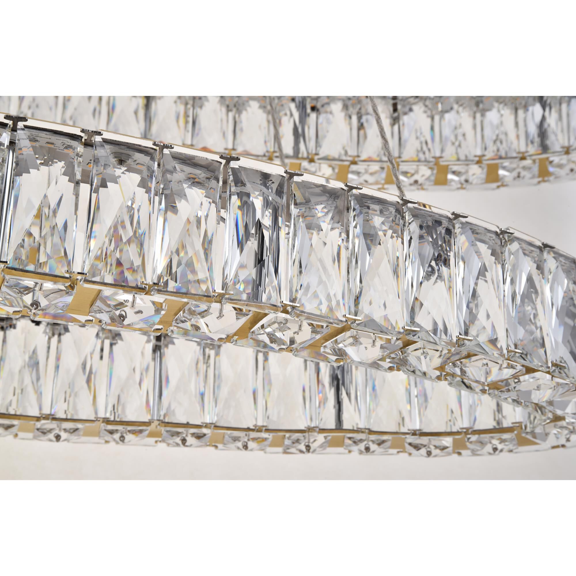 Shown in Gold finish and Clear Royal Cut crystal