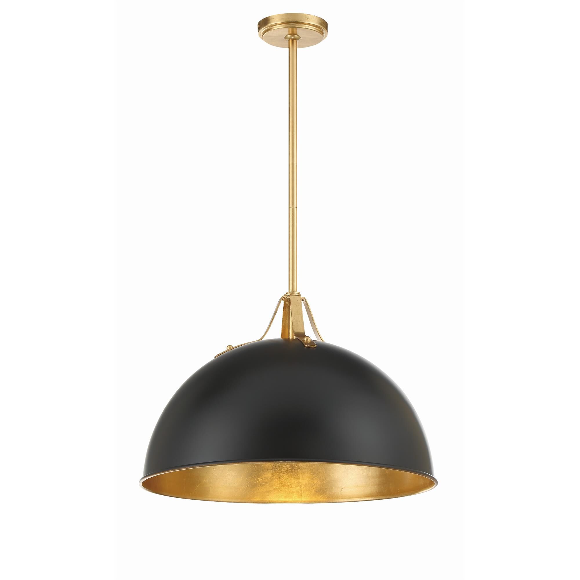 Shown in Matte Black + Antique Gold finish