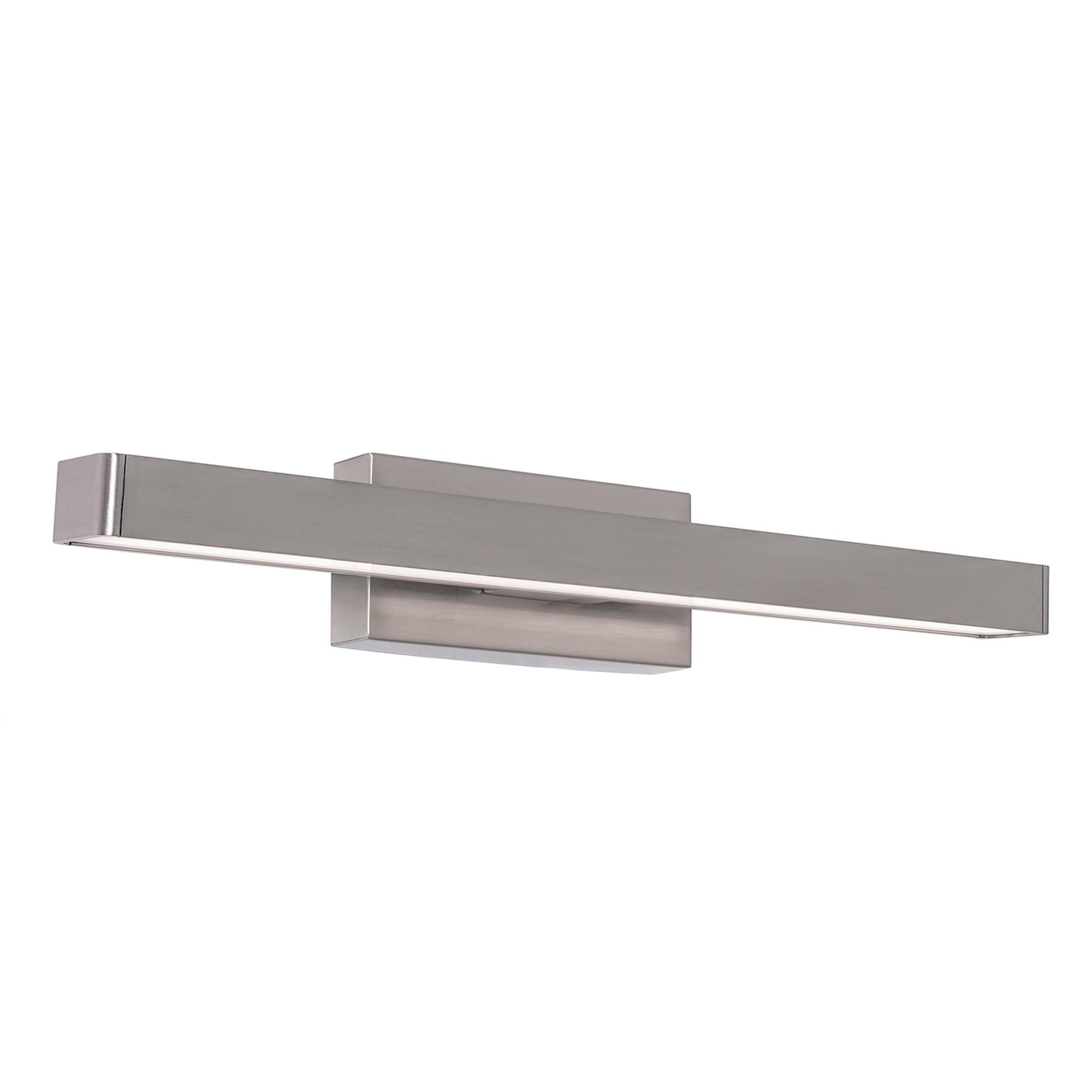 Shown in Satin Nickel finish and White Acrylic shade