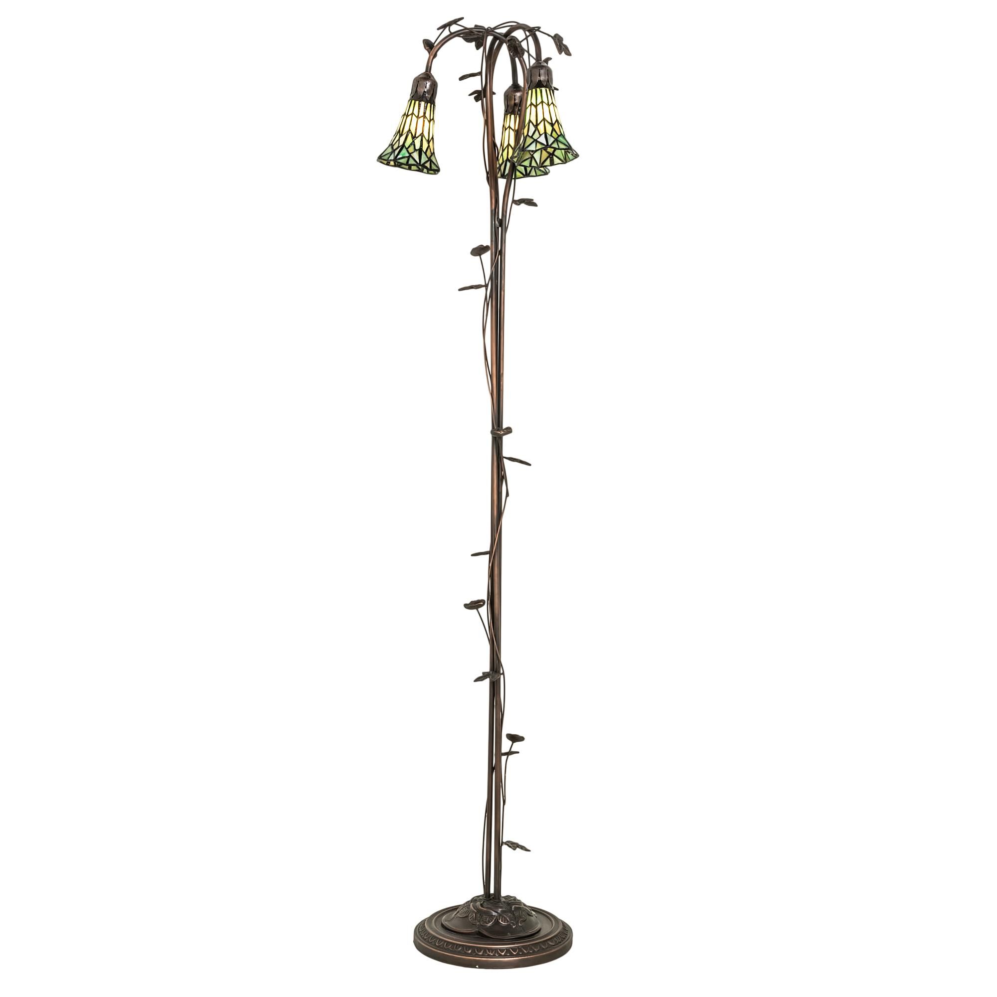 Shown in Mahogany Bronze finish and Green glass